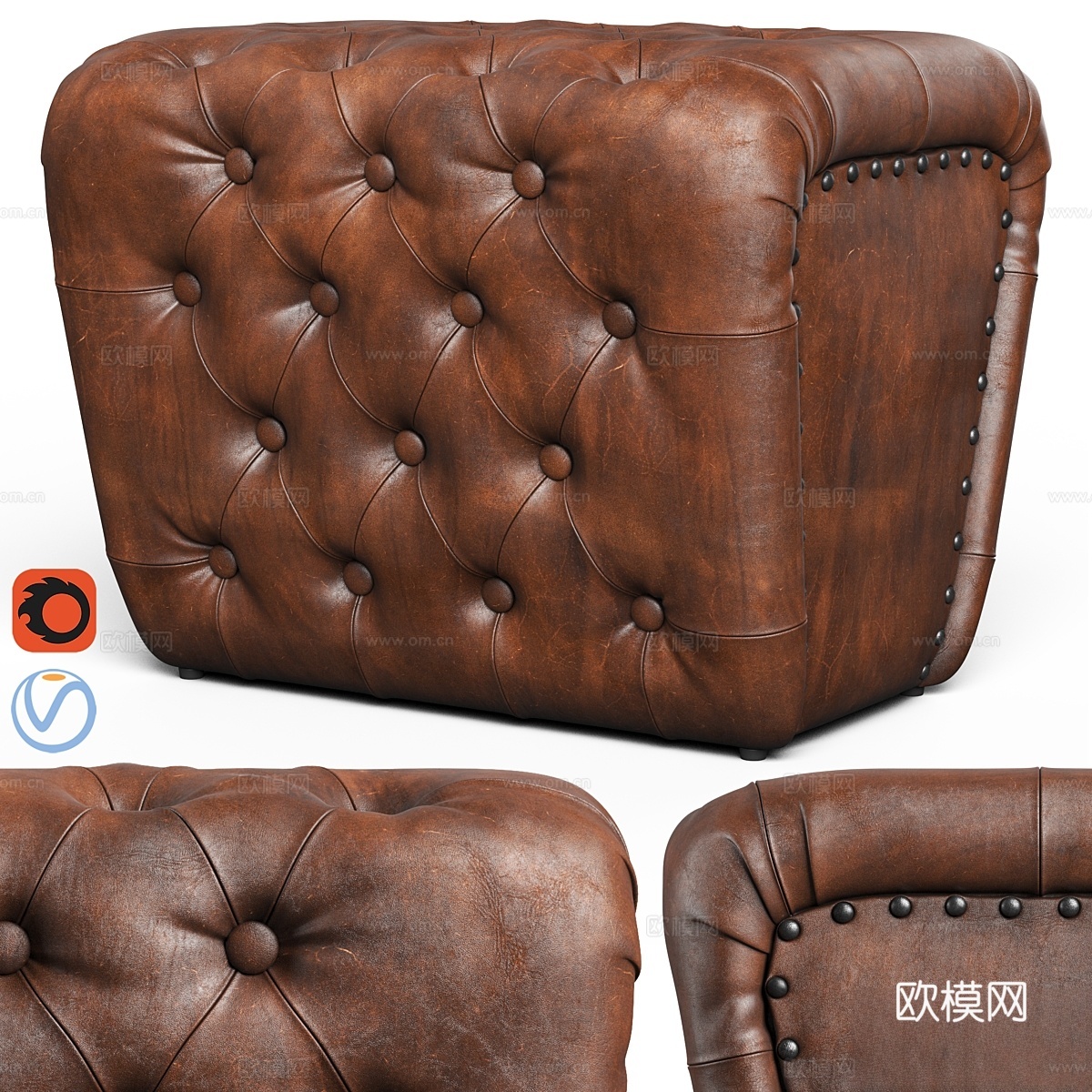 Loftdesigne 3741 脚凳3d模型下载