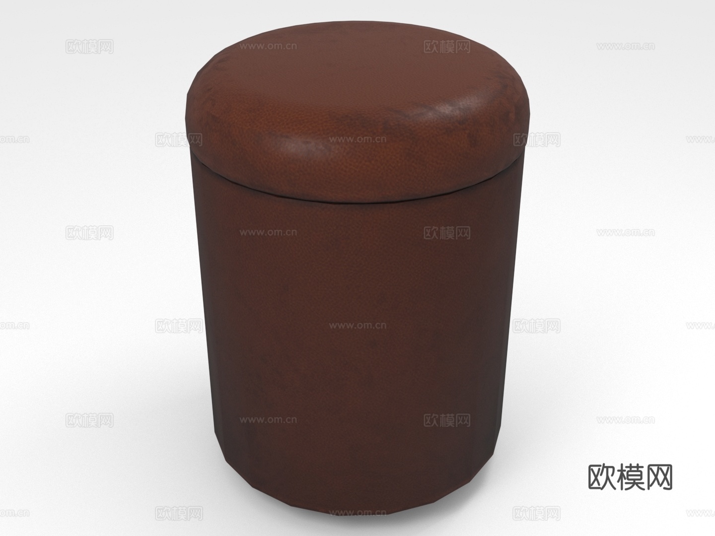 凳子 坐凳 圆凳 皮凳 沙发凳3d模型