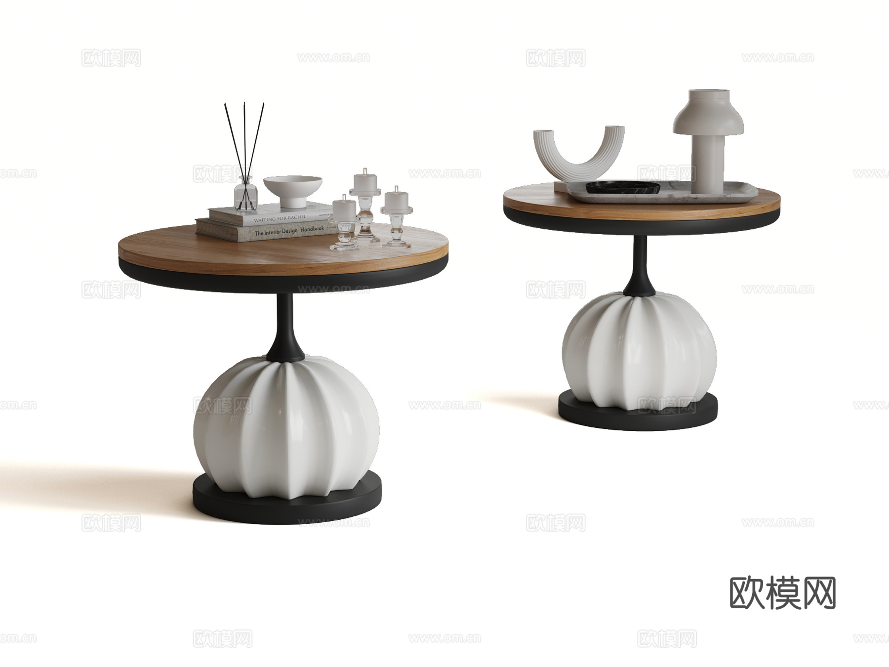 现代简约小圆桌圆几3d模型