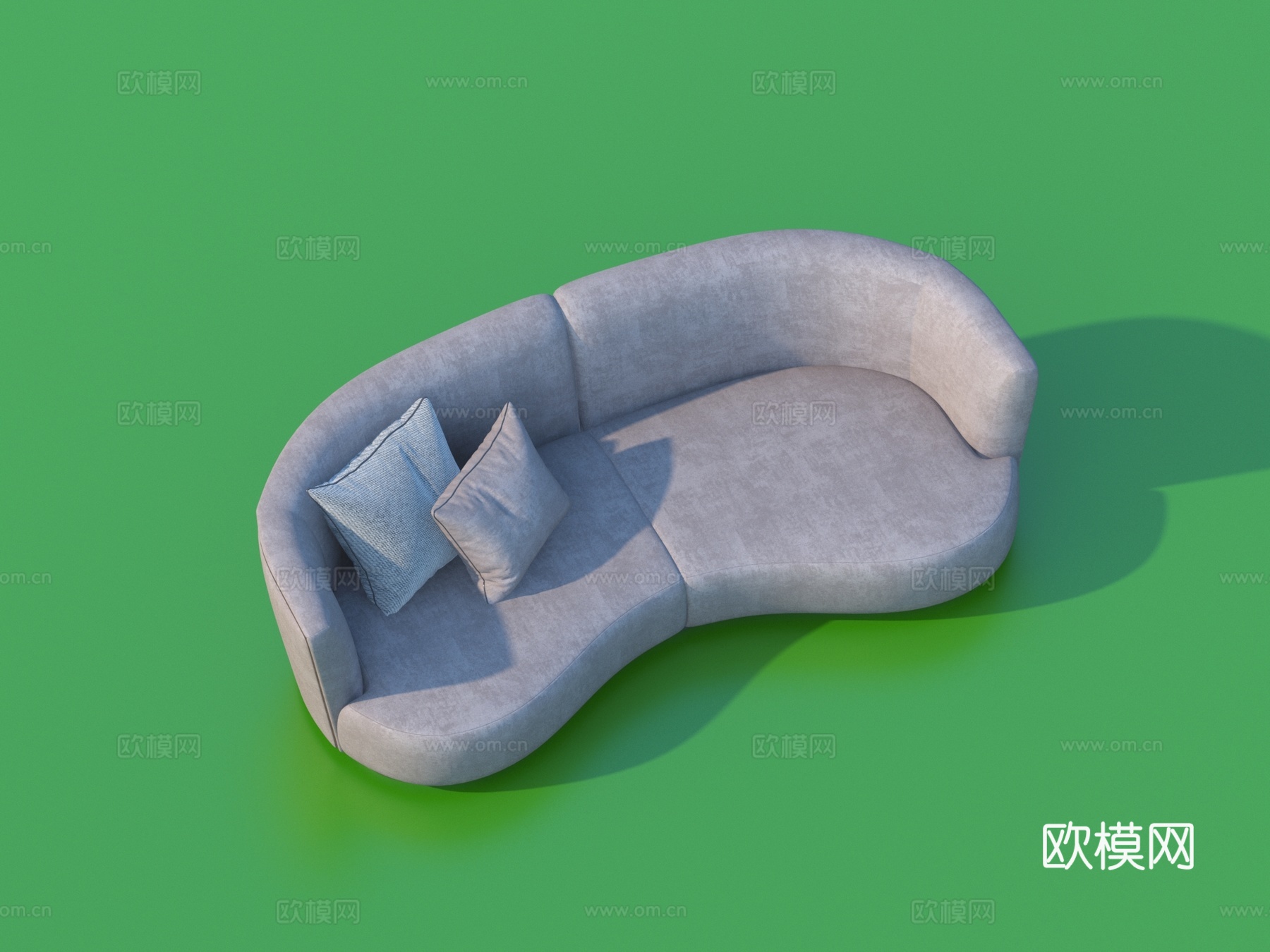 沙发 弧形沙发3d模型