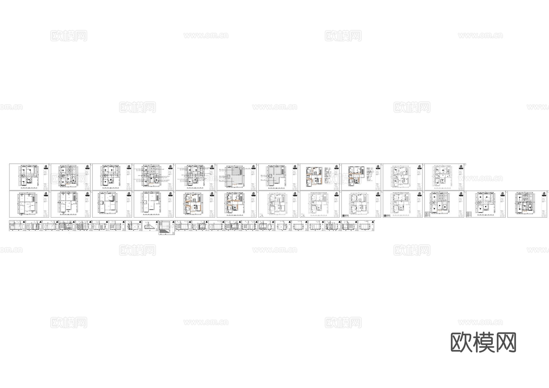 家装全套施工图纸 平面图 立面图 木作定制 水电 开关插座cad施工图