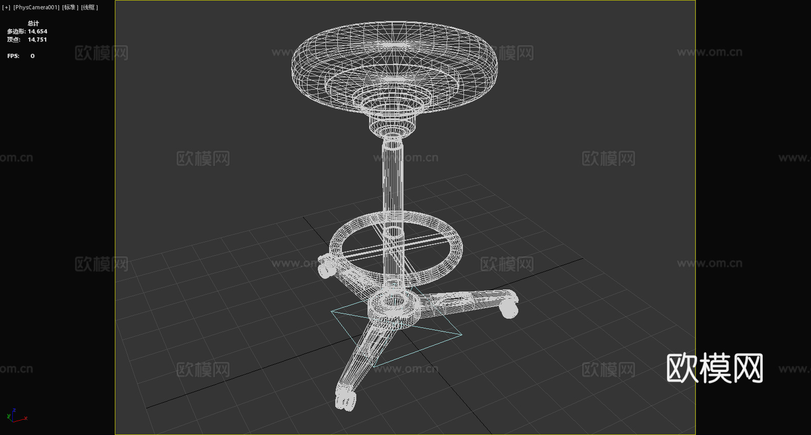 凳子 升降凳 带轮凳 绘图凳 高脚凳3d模型