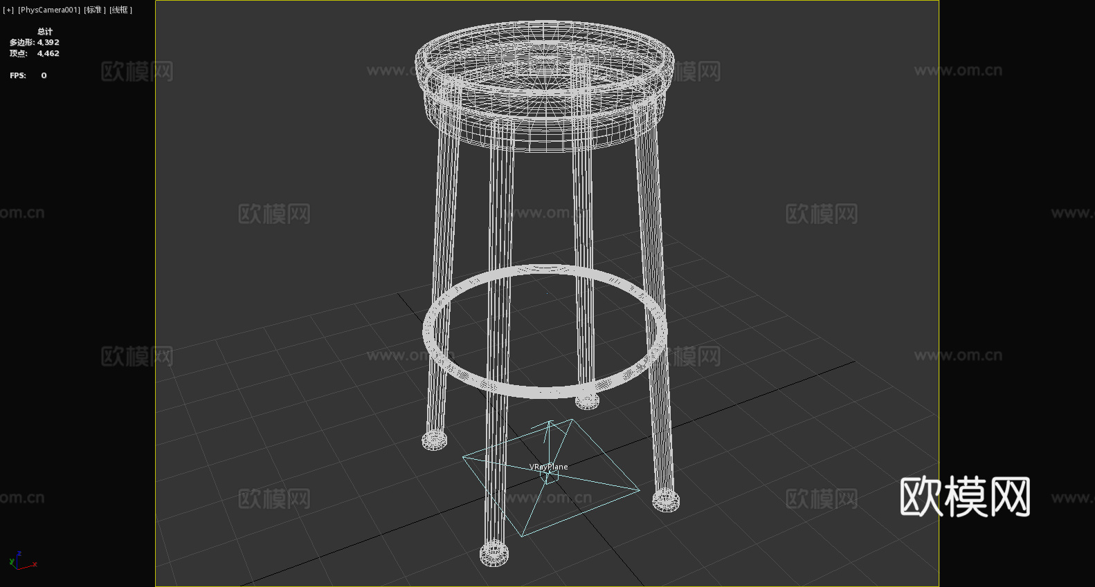 凳子 高凳 吧凳 吧台凳 圆凳3d模型
