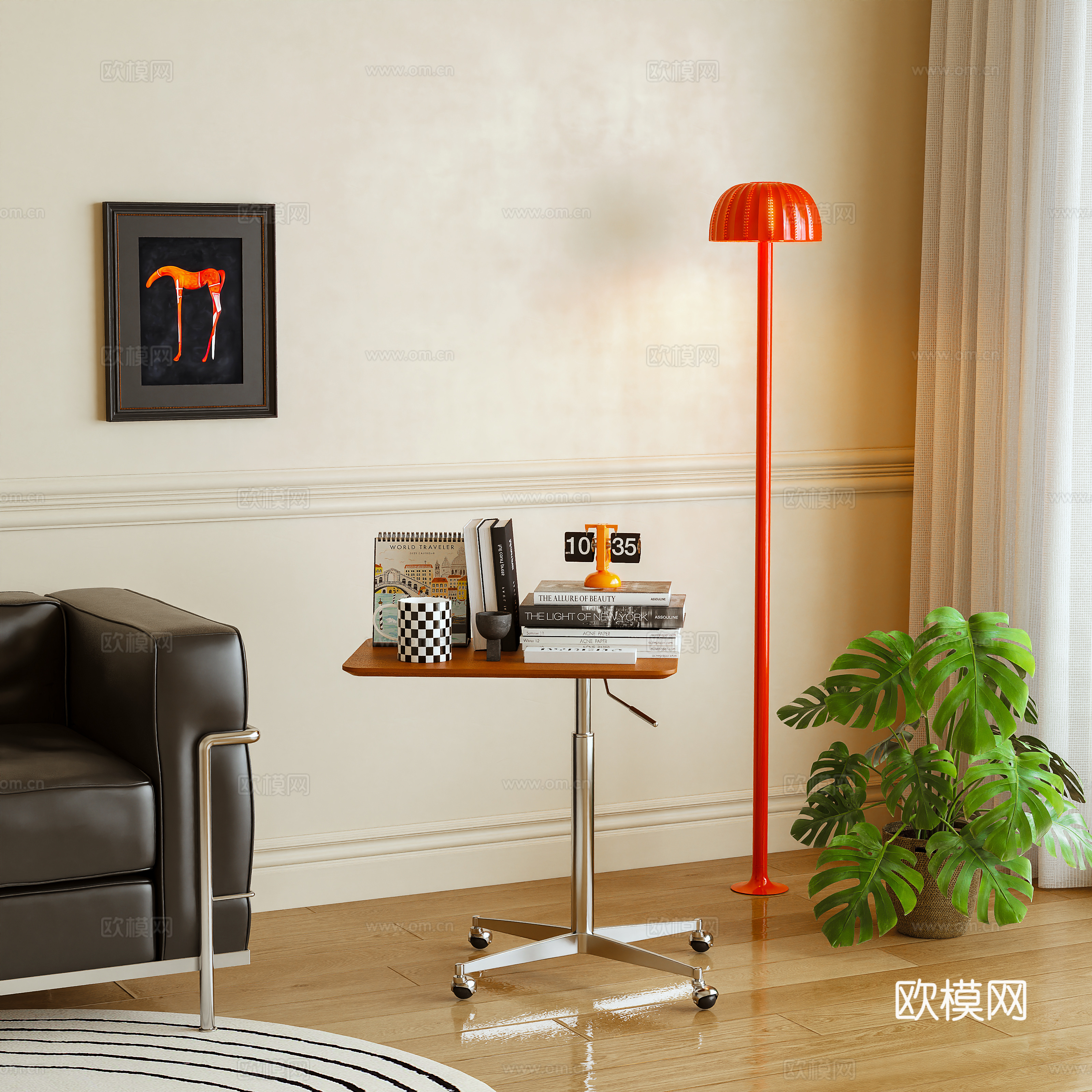 边几 可移动边几 摆件3d模型