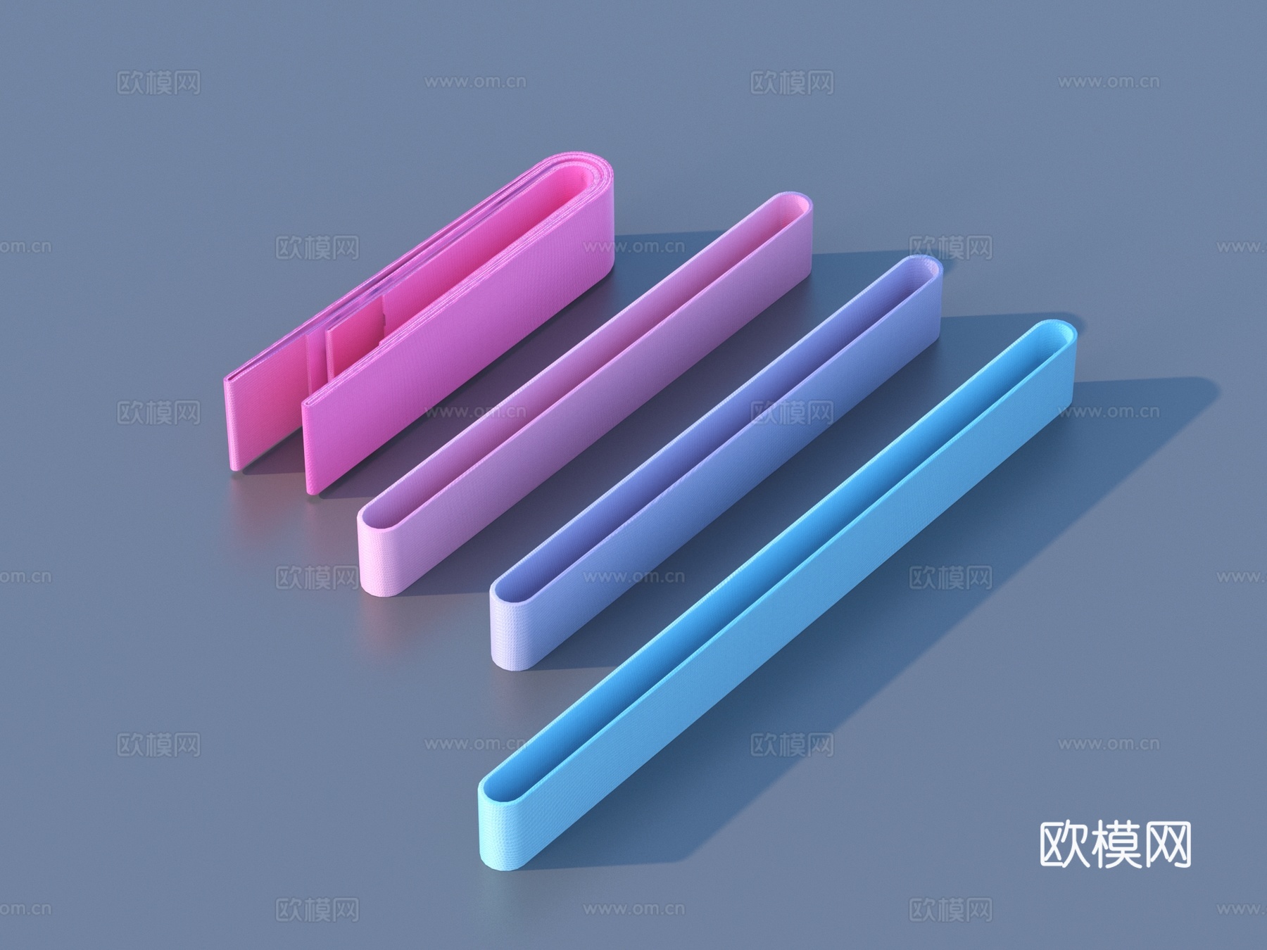 皮带 瑜伽绳 运动器材3d模型