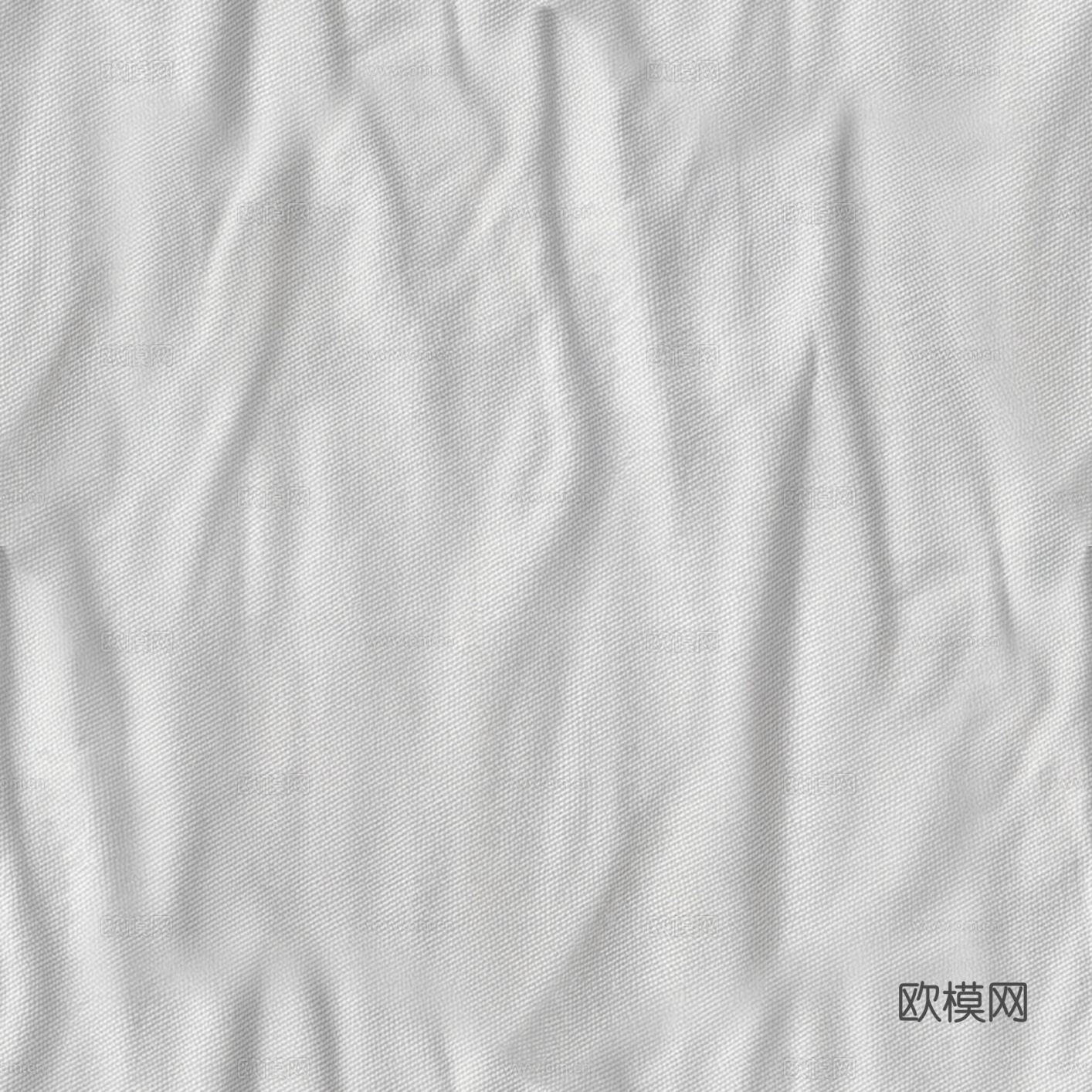 现代白色无缝褶皱麻布布纹贴图