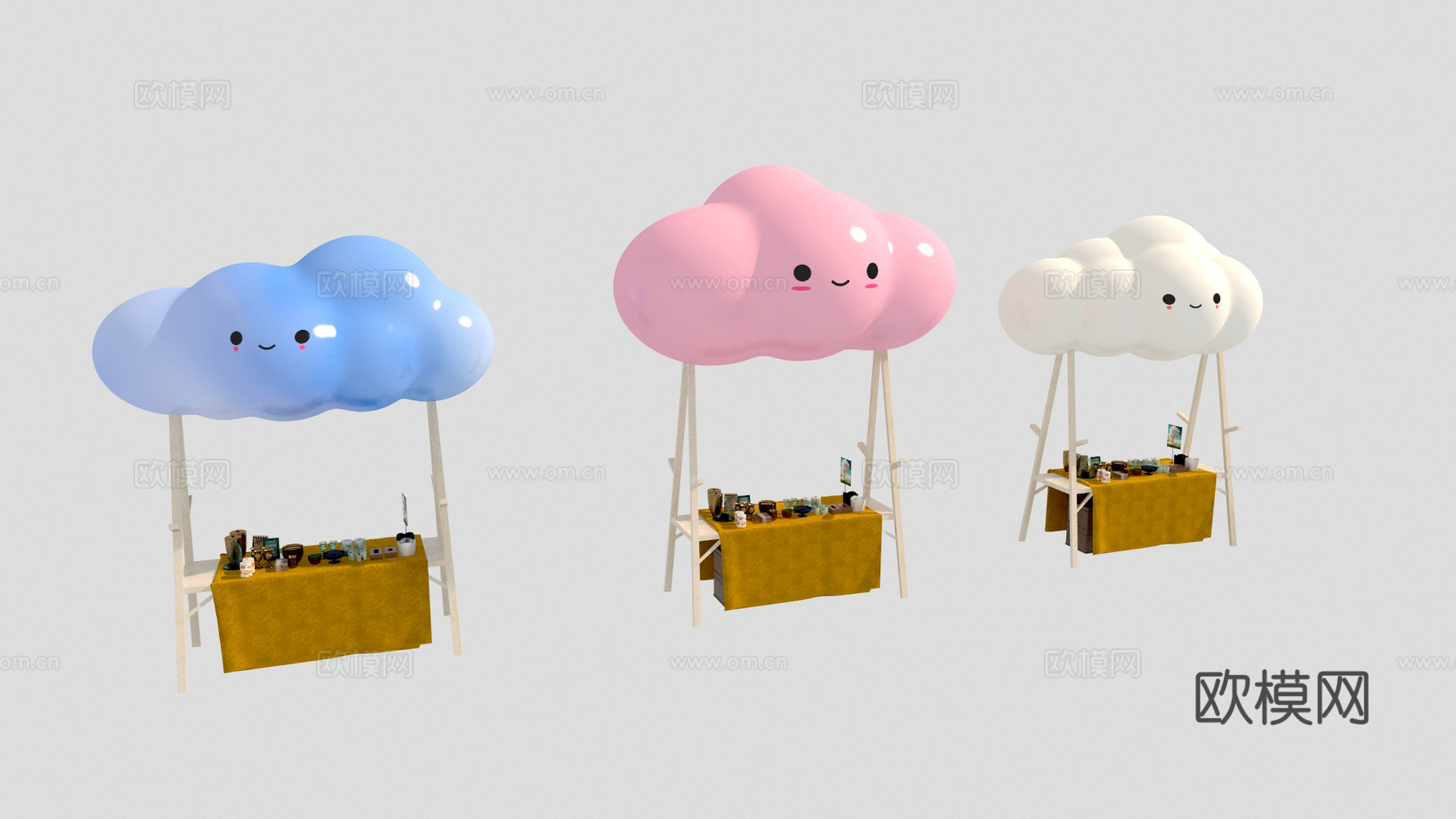商业外摆 卡通外摆3d模型