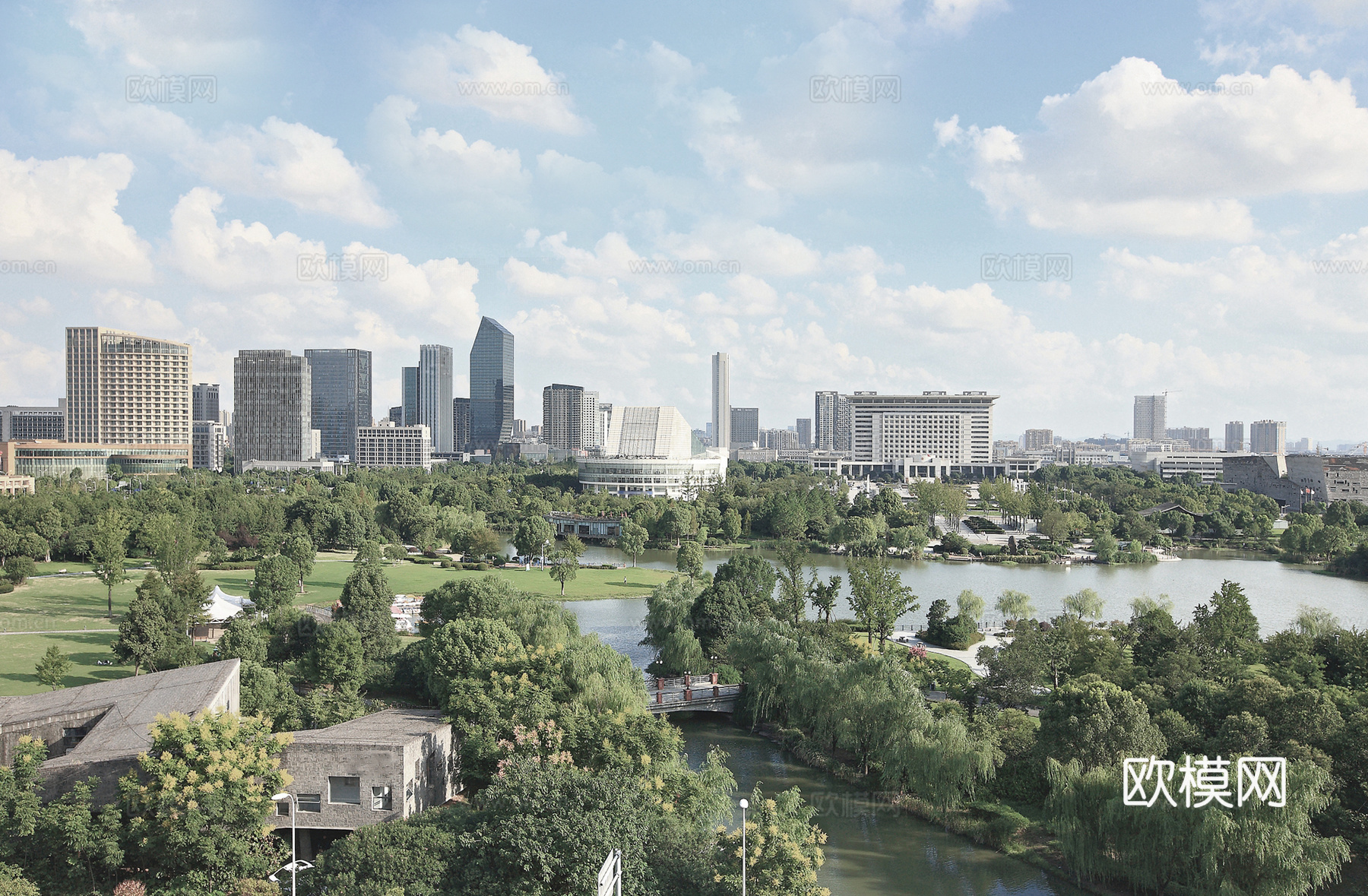 现代城市外景白天城市外景都市外景