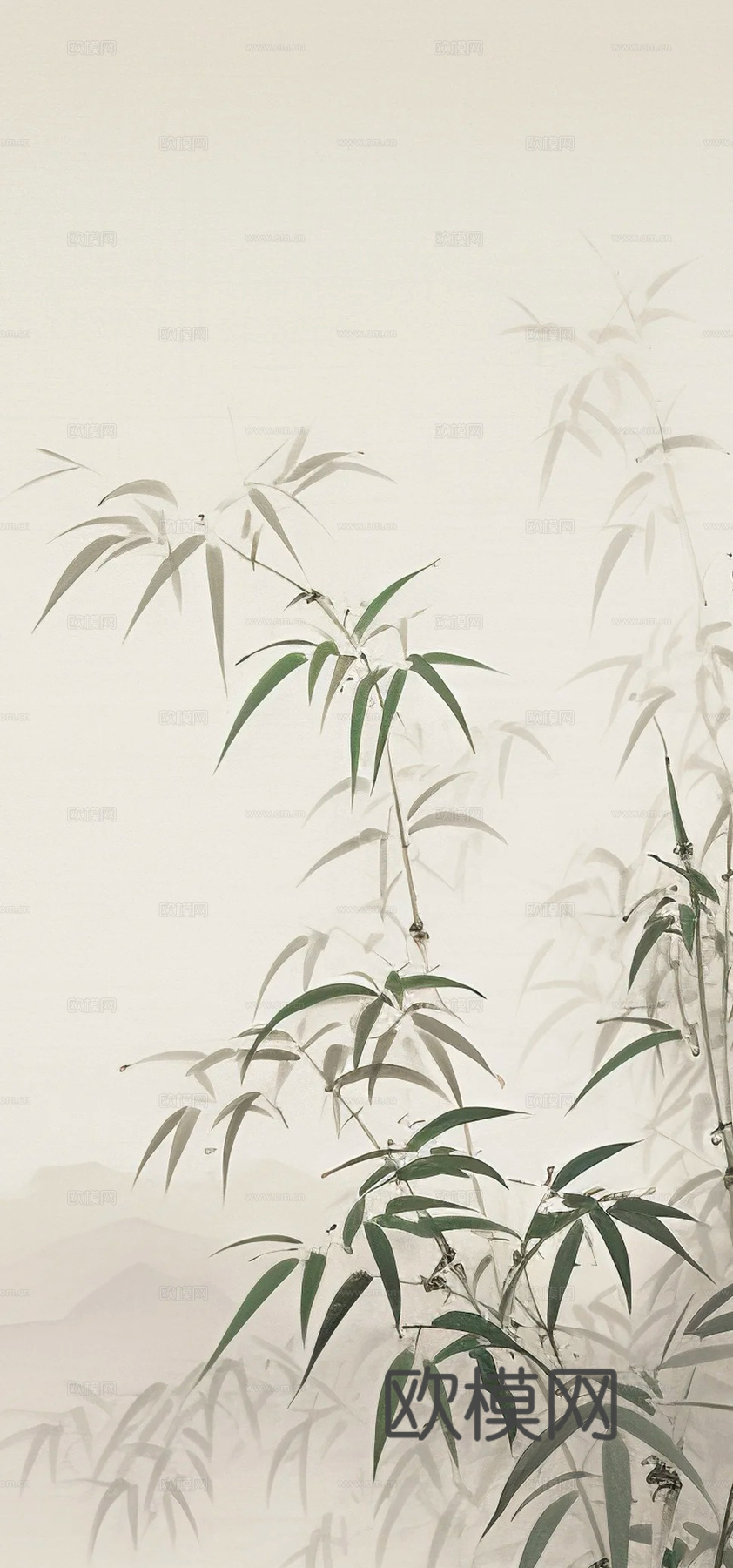 中式竹画