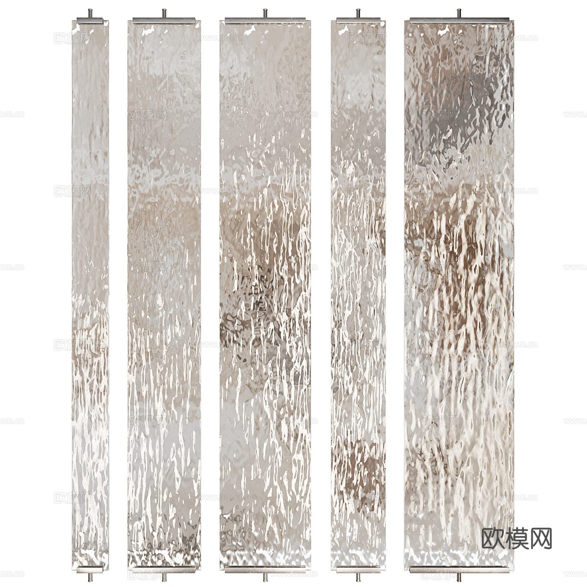 现代轻奢玻璃装饰屏风3d模型下载（渲染图1）