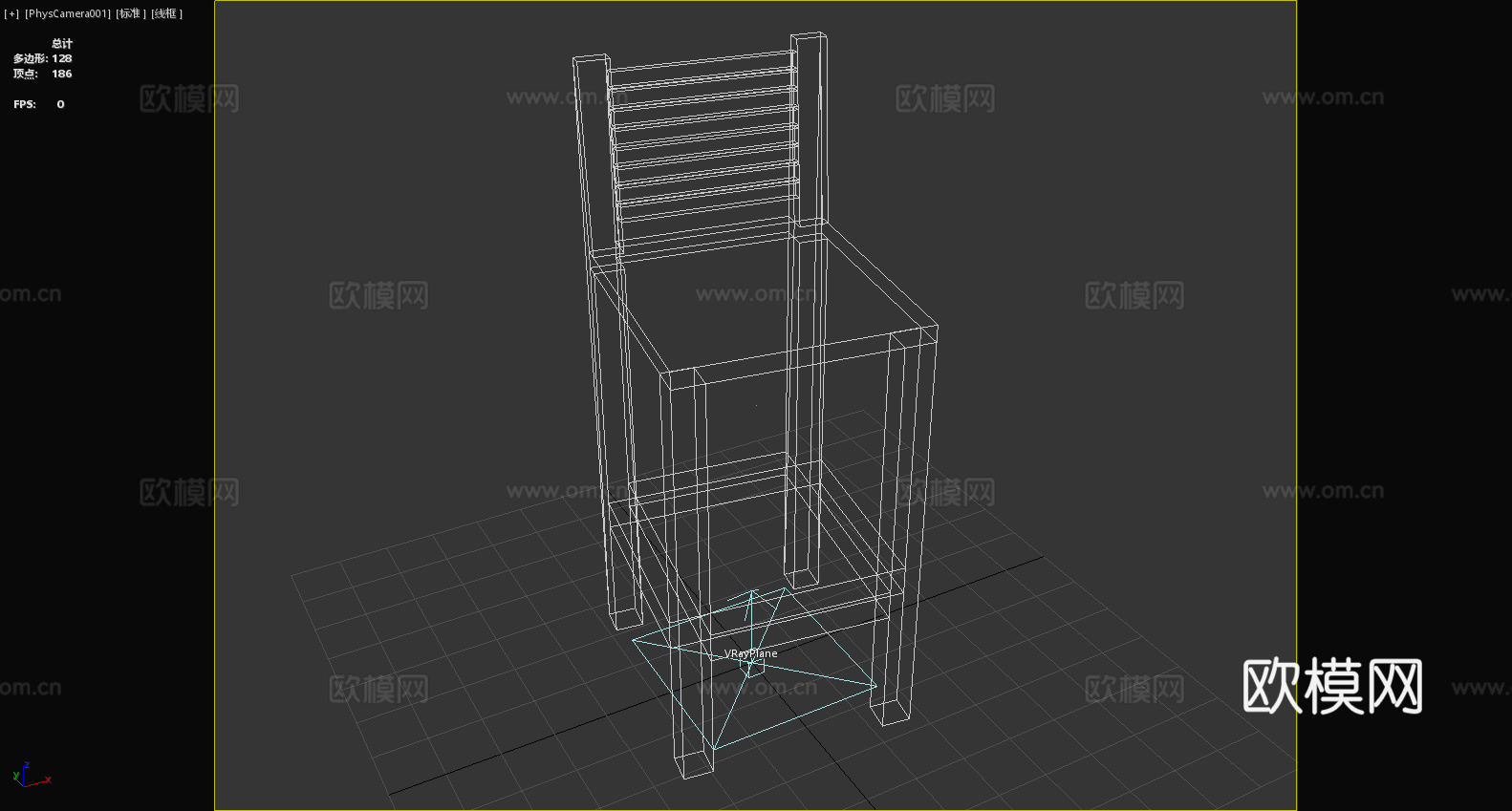 吧台椅 高脚椅 木椅 椅子3d模型