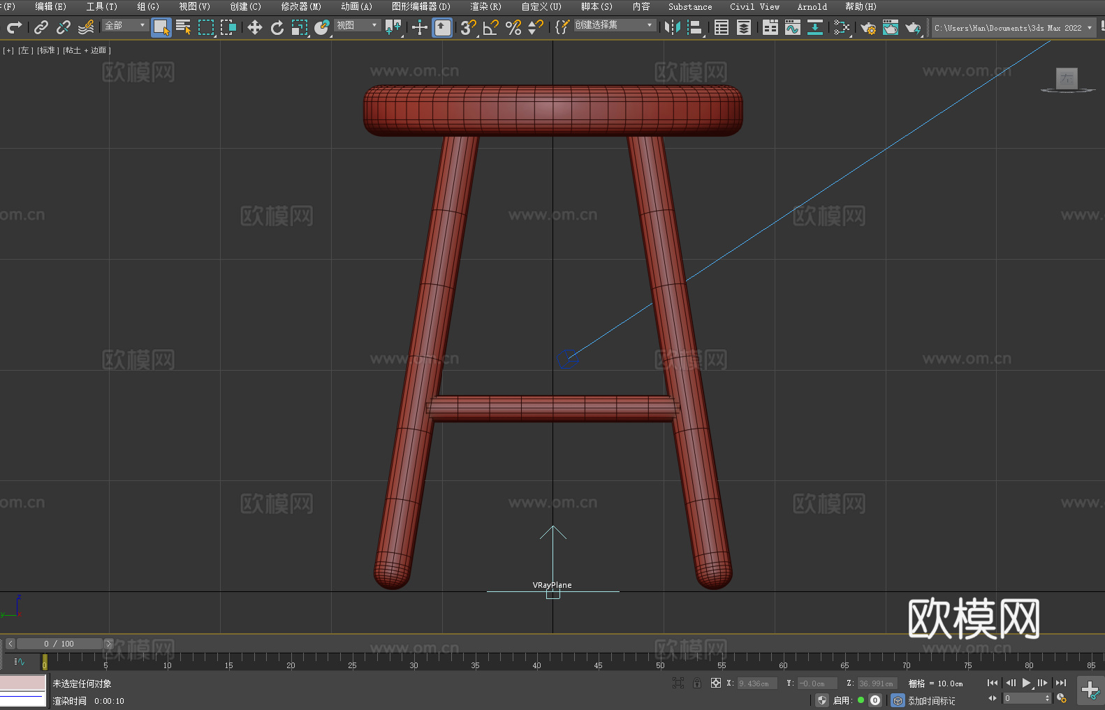凳子 木凳 圆凳 实木凳 坐凳3d模型