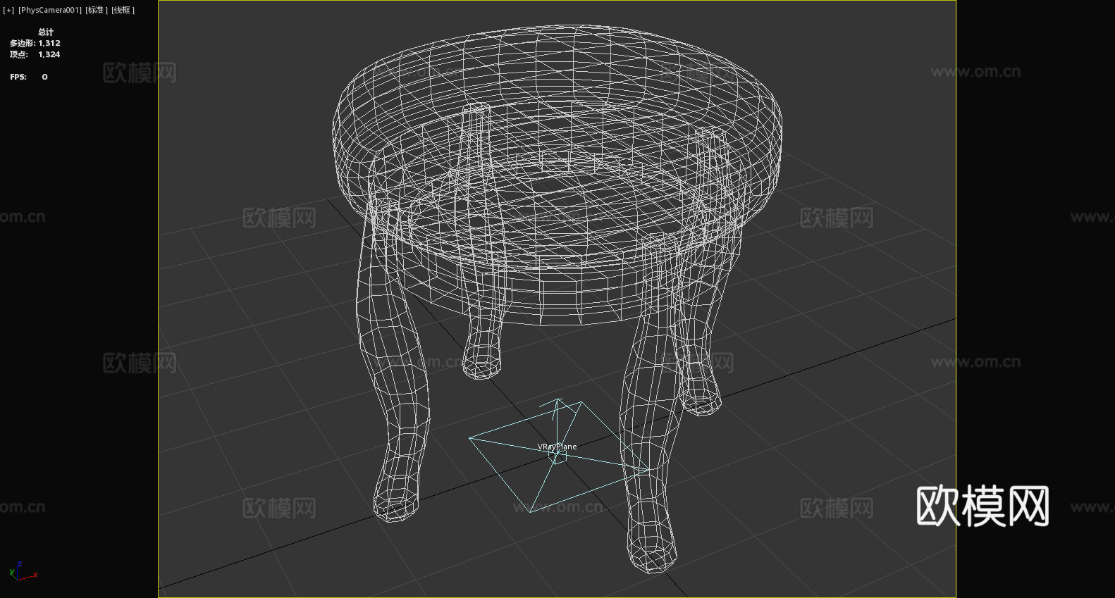 木凳 圆凳 布艺凳 实木凳 装饰凳3d模型