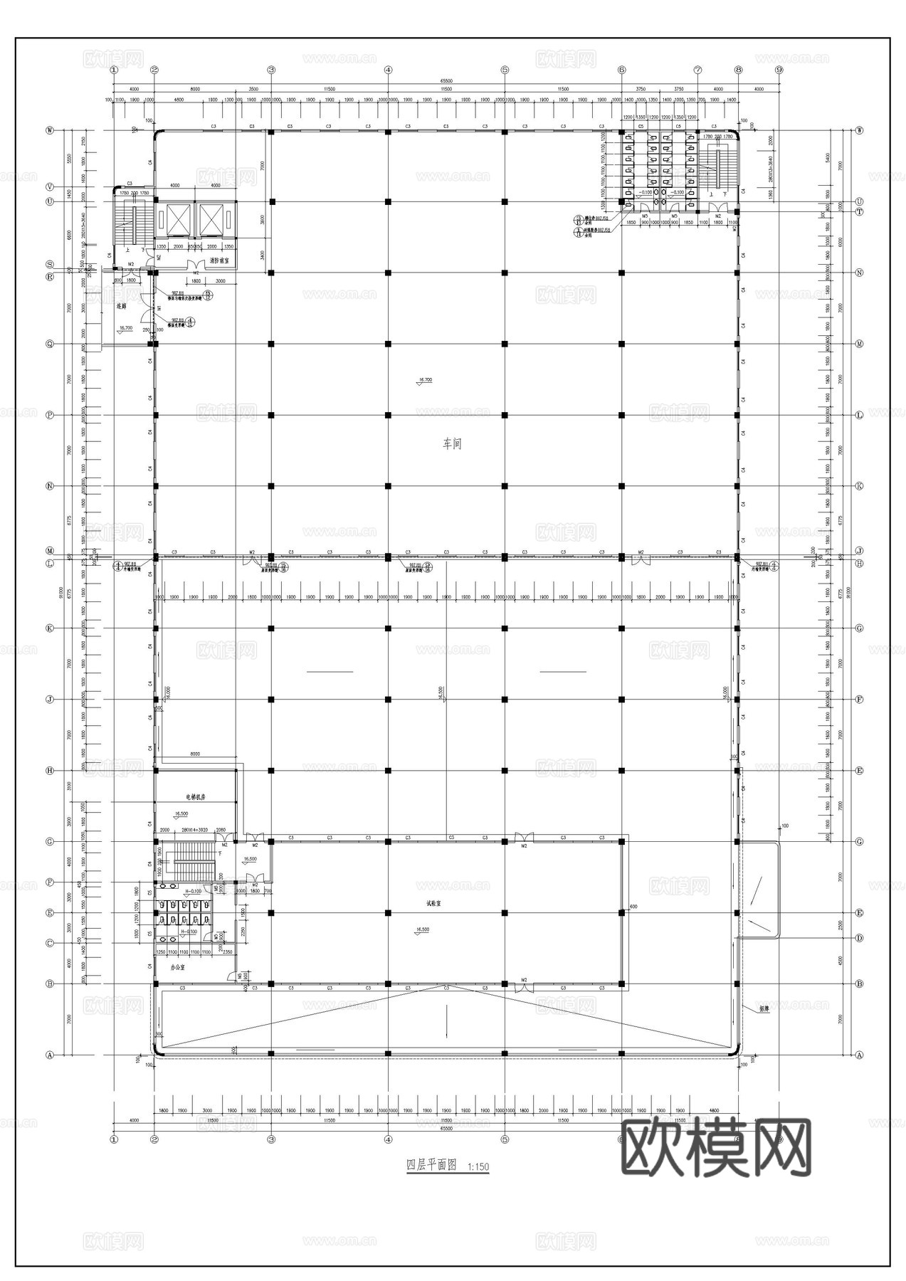 大型厂房建筑图纸cad施工图