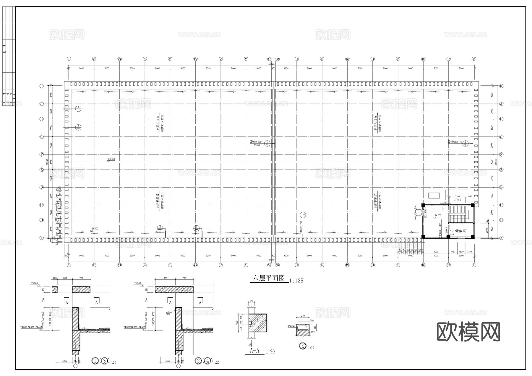 电子厂建筑图cad施工图