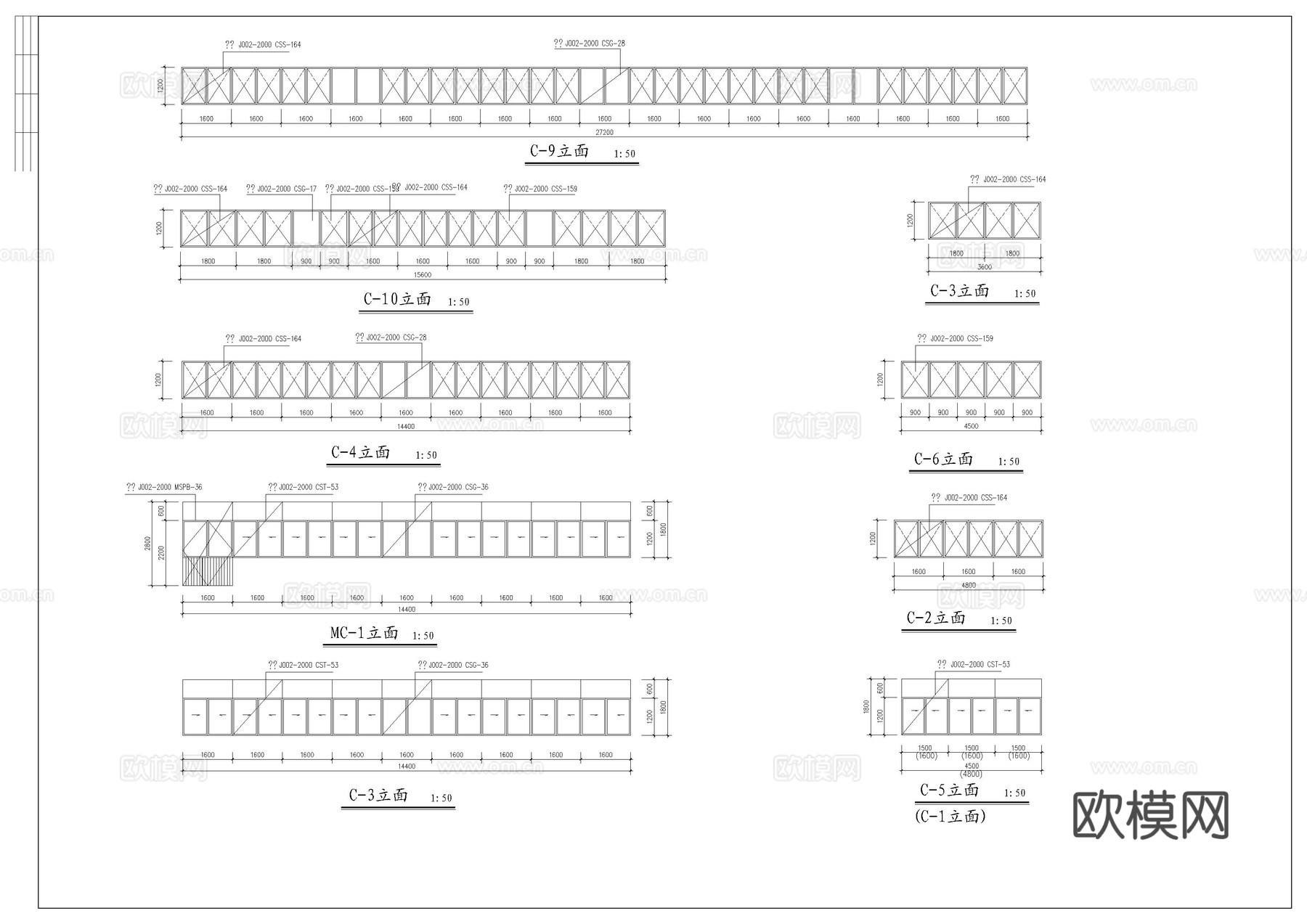 钢结构车间建筑施工图cad施工图