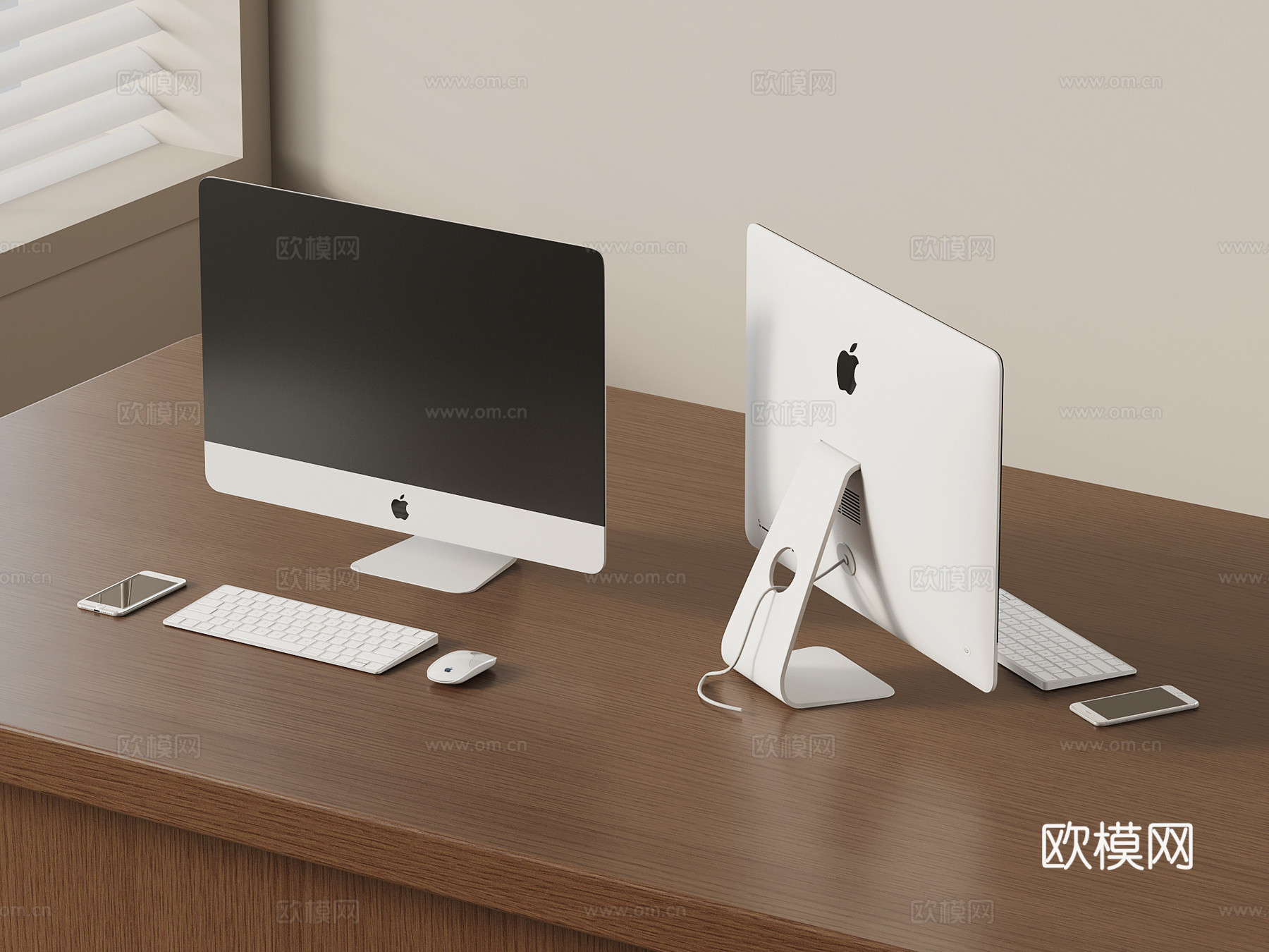电脑 显示器 鼠标键盘 手机3d模型