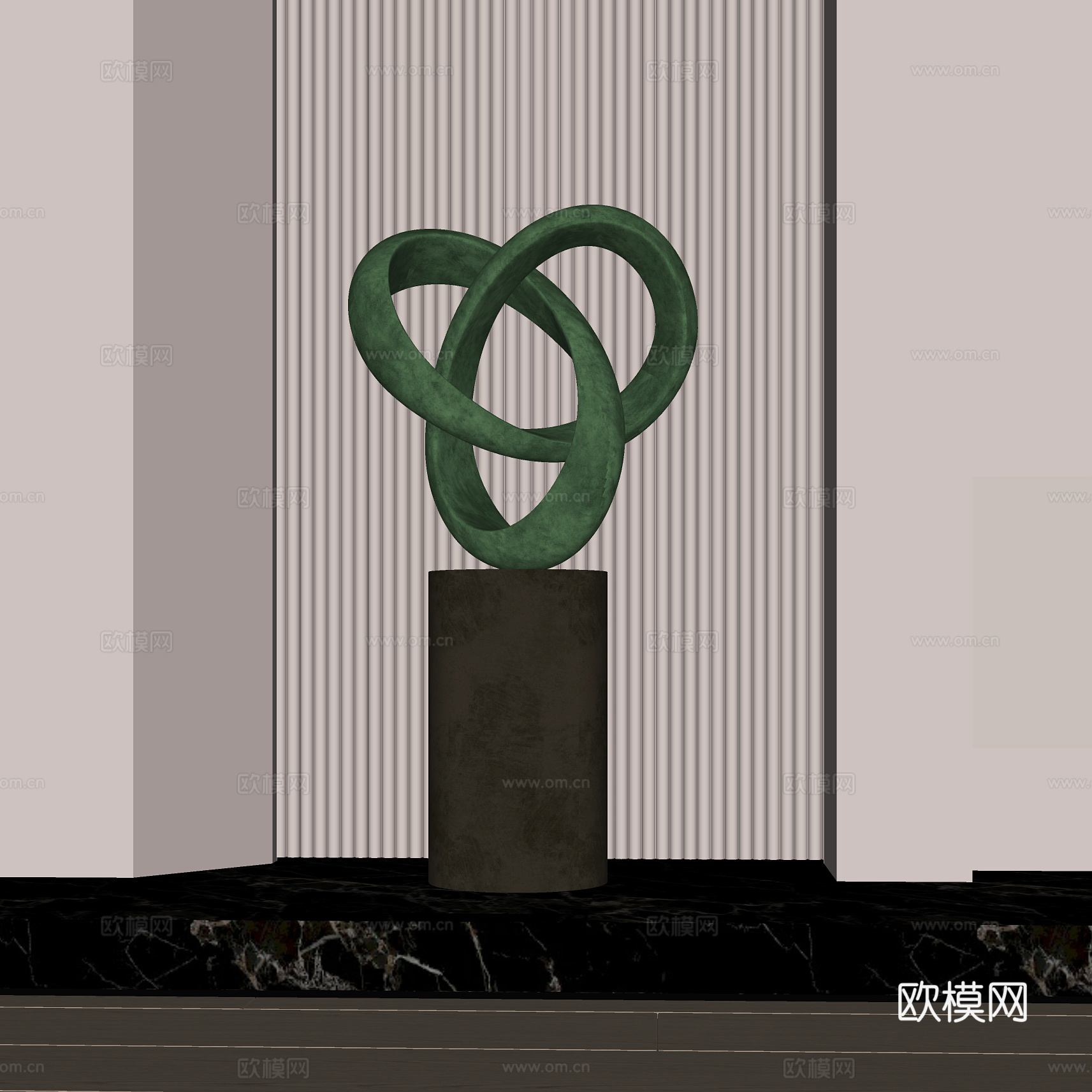 现代抽象雕塑su模型
