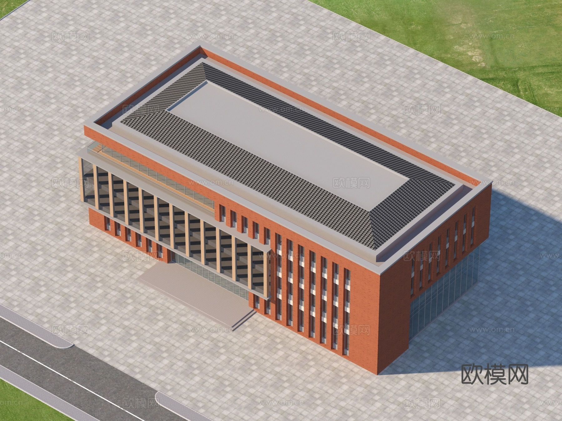 建筑 学校 宿舍 教学楼3d模型