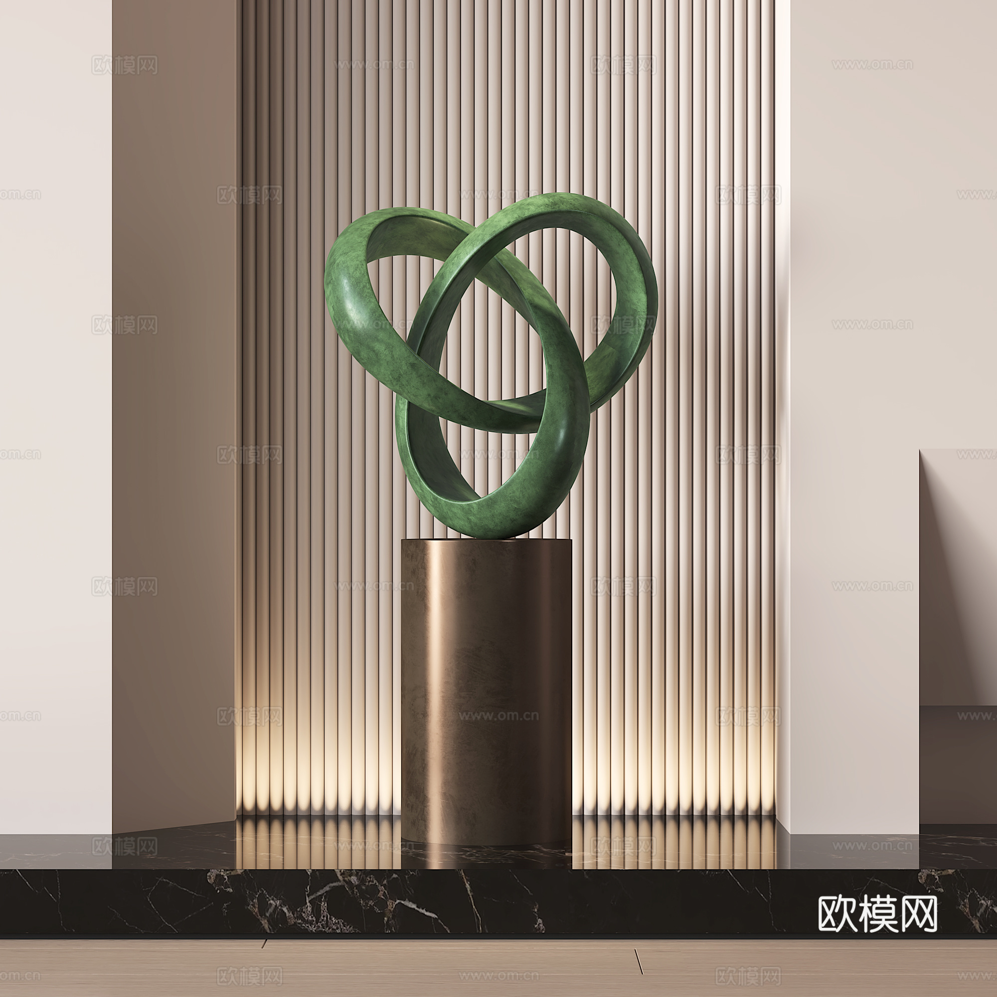 现代抽象雕塑su模型