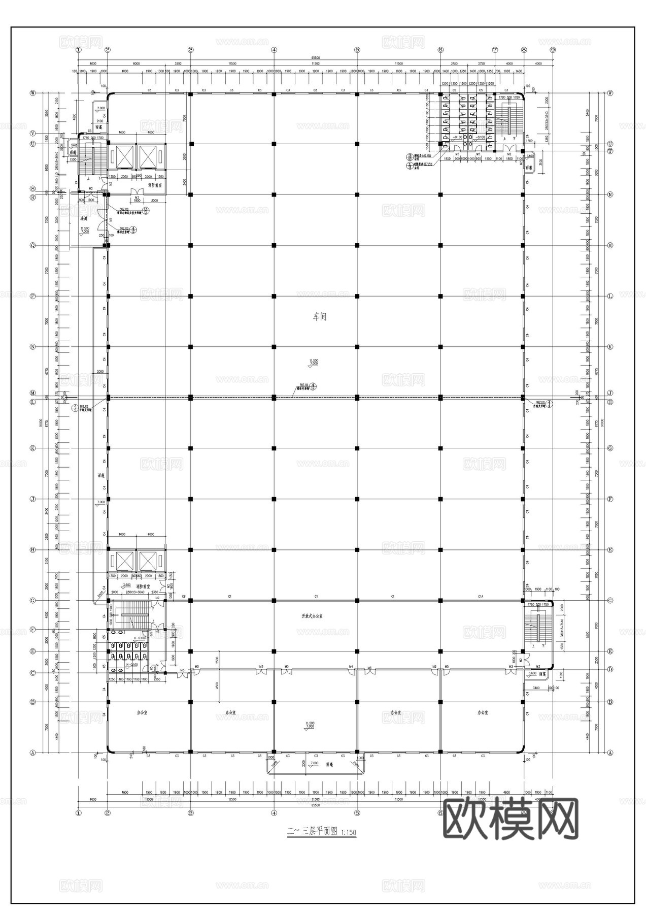 大型厂房建筑图纸cad施工图