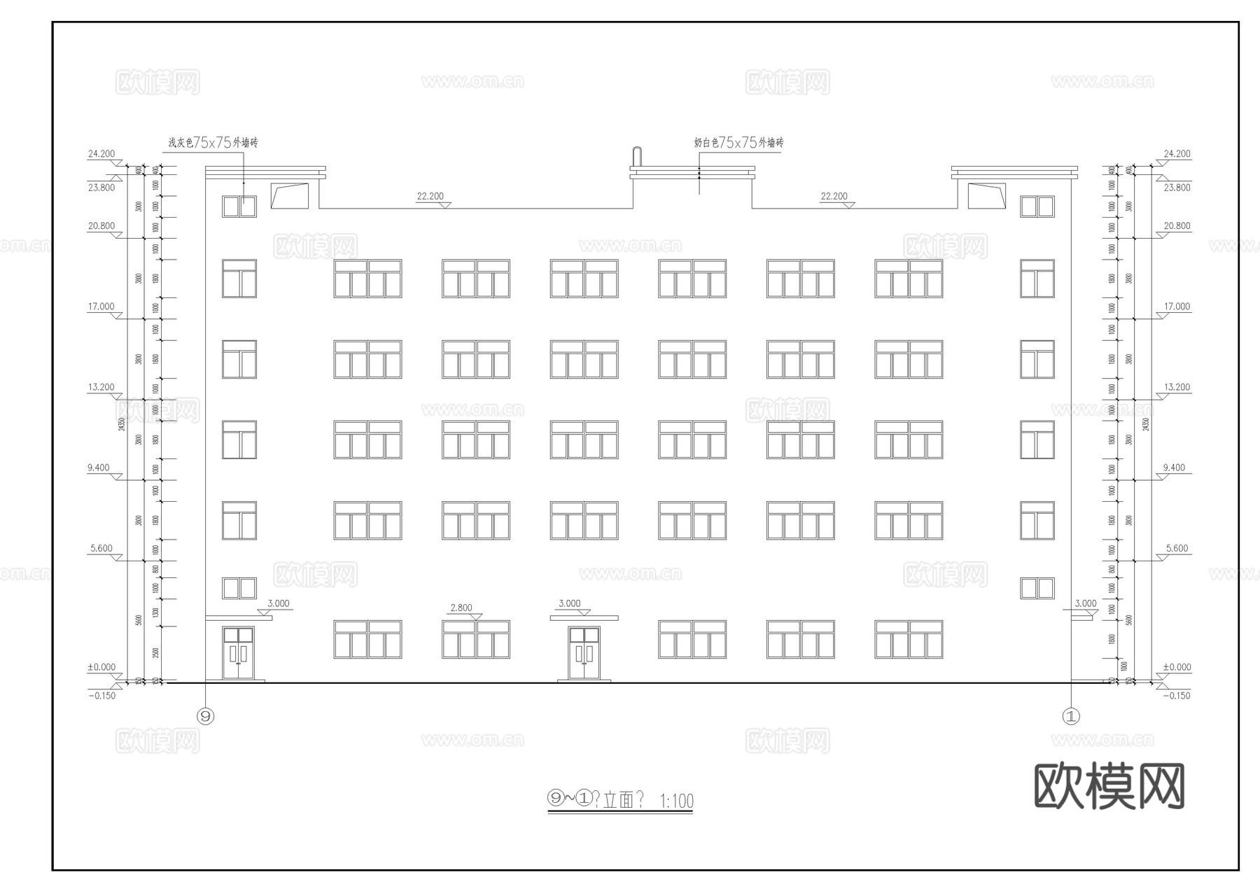 工业厂房建筑图cad施工图