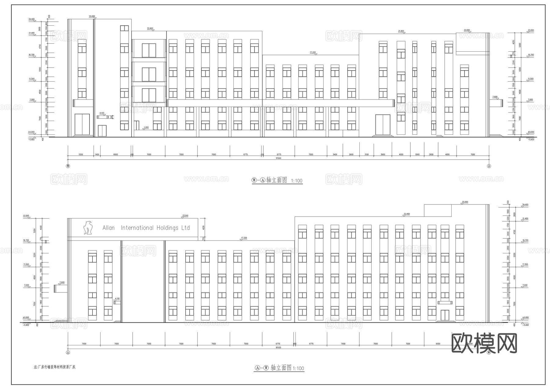 大型厂房建筑图纸cad施工图