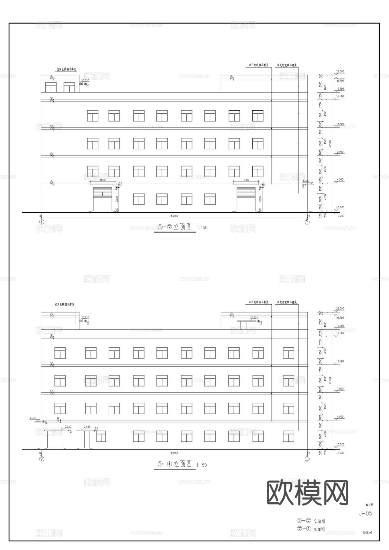 工业厂房建筑图纸cad施工图