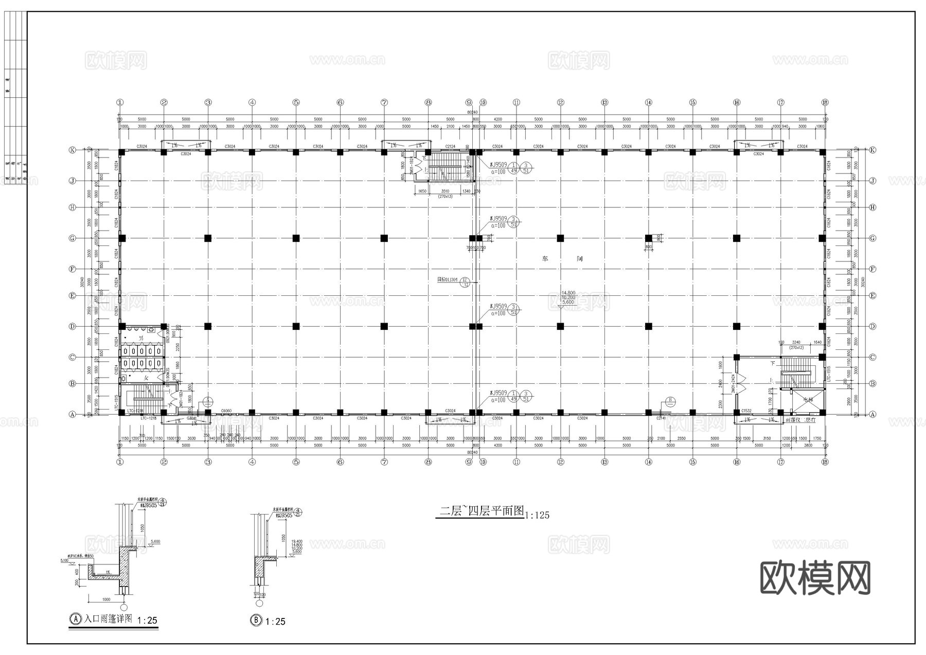 电子厂建筑图cad施工图