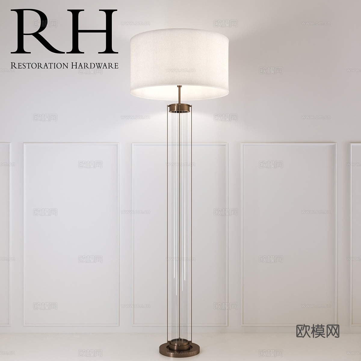 Restoration Hardware 平铁落地灯3d模型