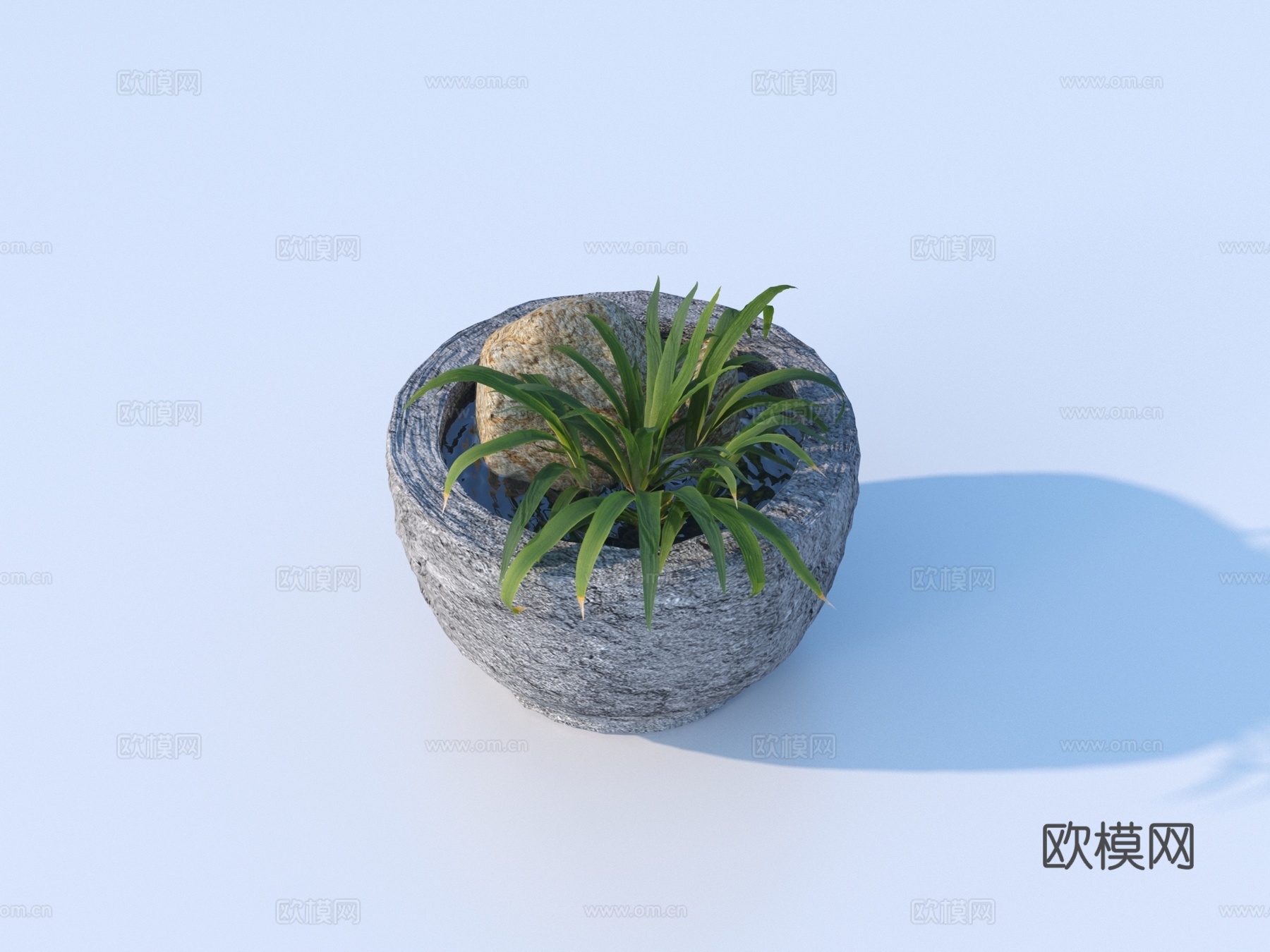 水景 水钵 庭院小品3d模型