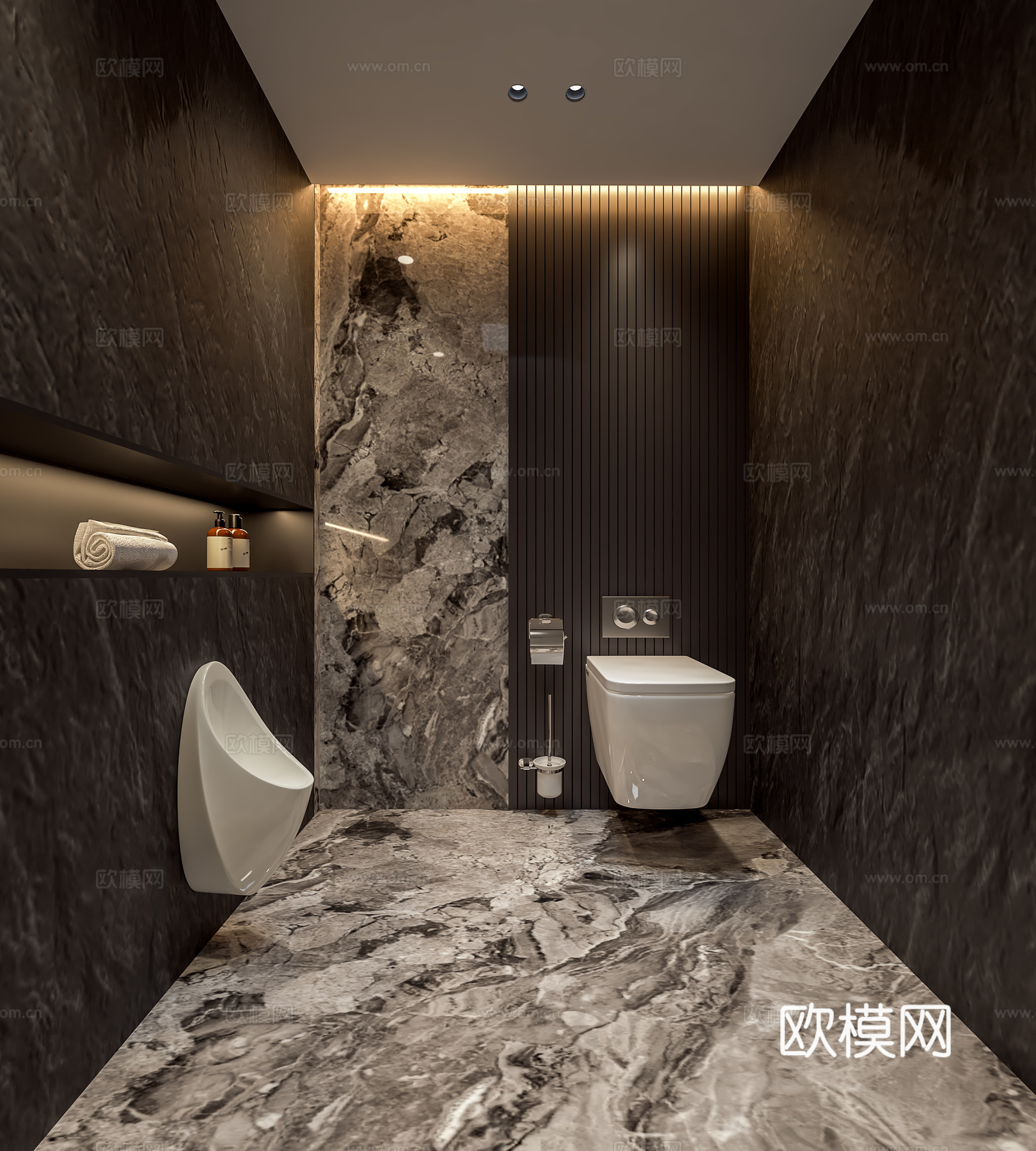 现代卫生间3d模型下载（渲染图1）