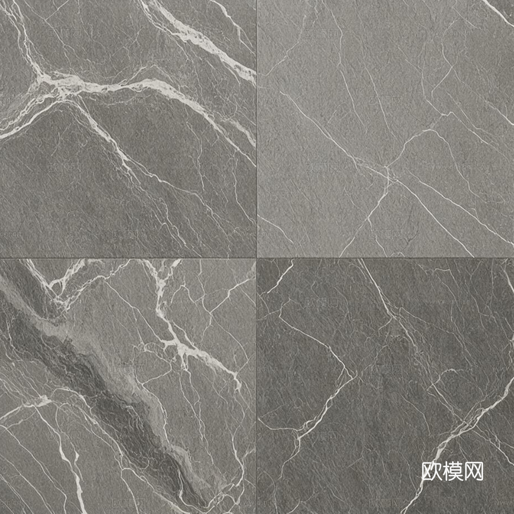 现代禅意深色大理石_灰白色自然纹理_