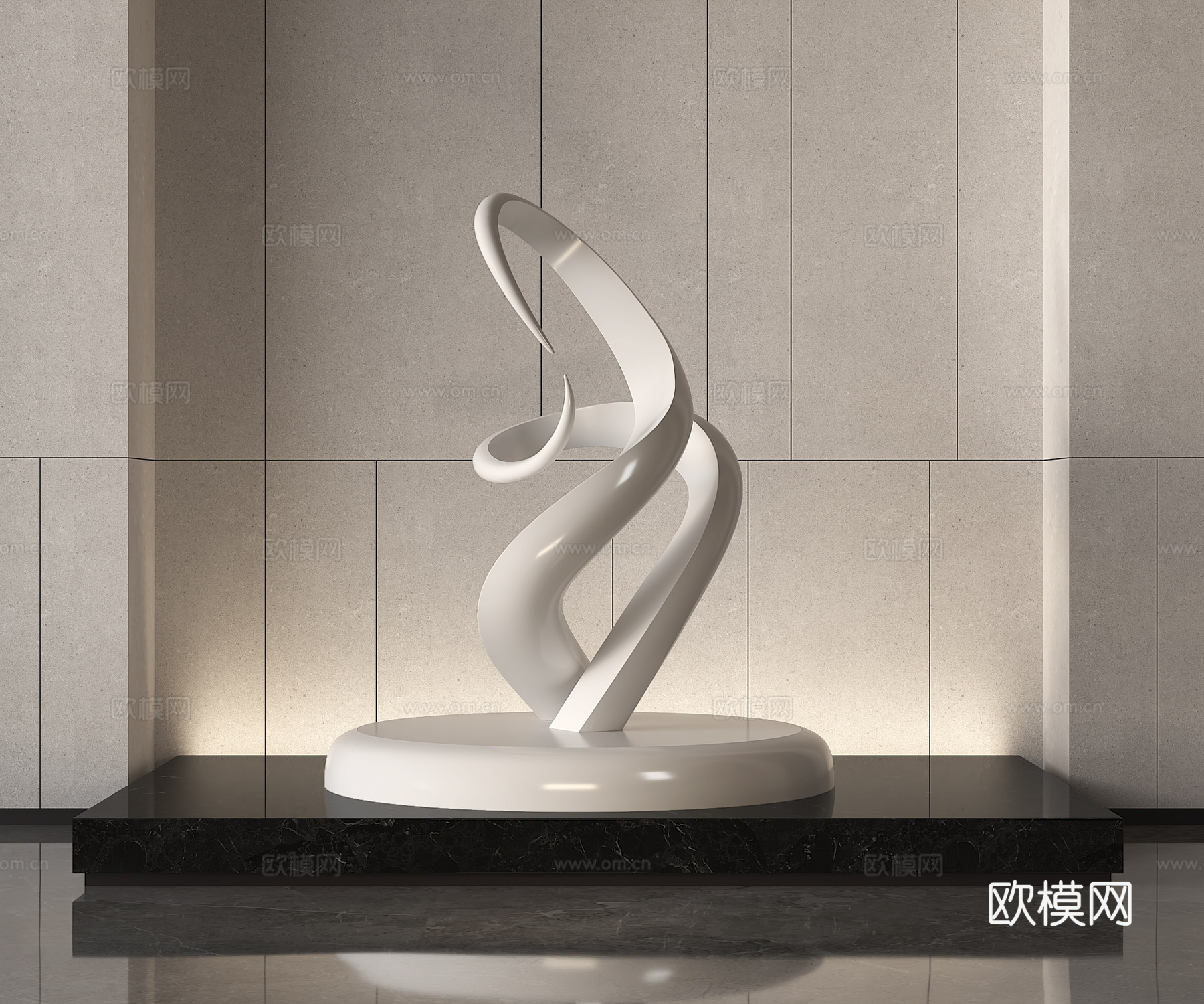 现代抽象雕塑su模型