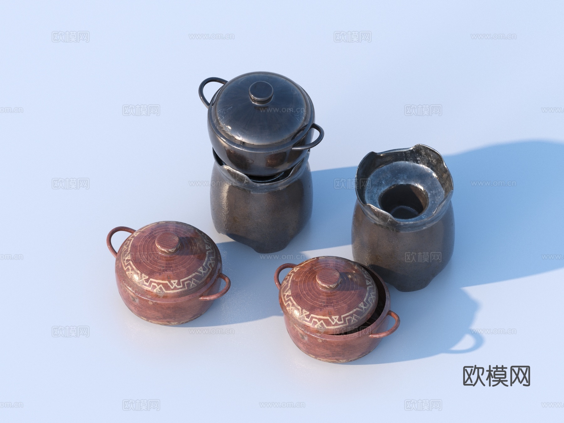 砂锅 土砂锅 厨具3d模型