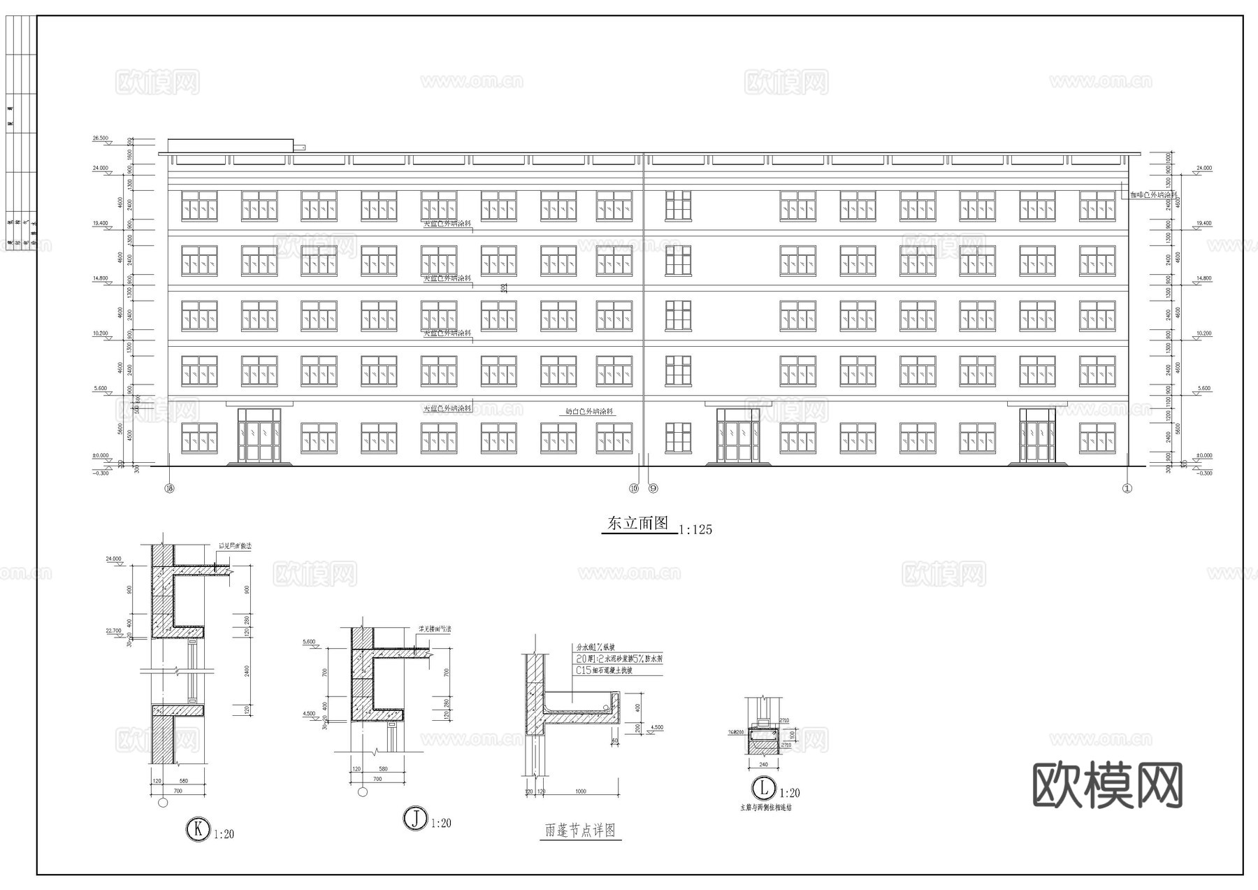 电子厂建筑图cad施工图