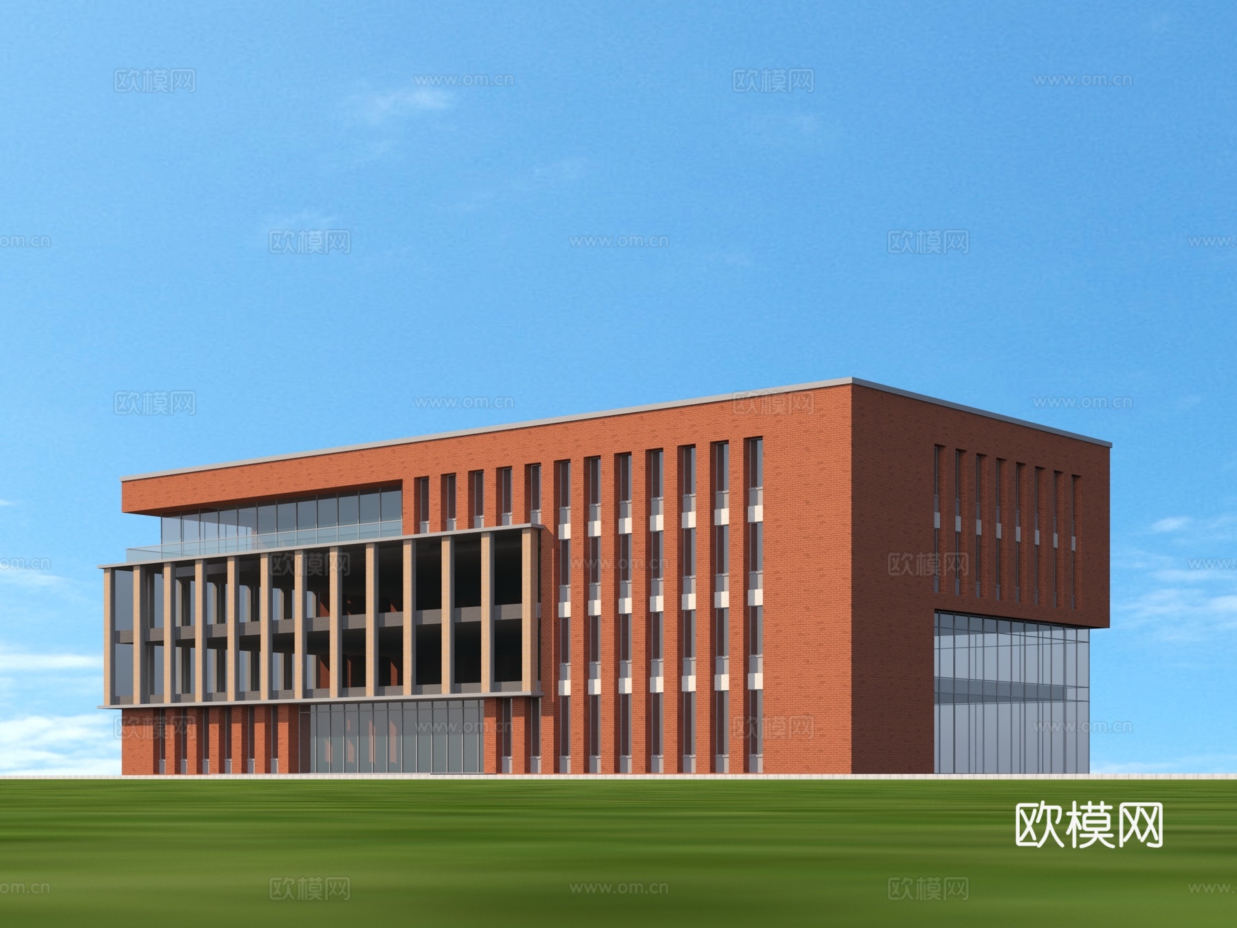 建筑 学校 宿舍 教学楼3d模型