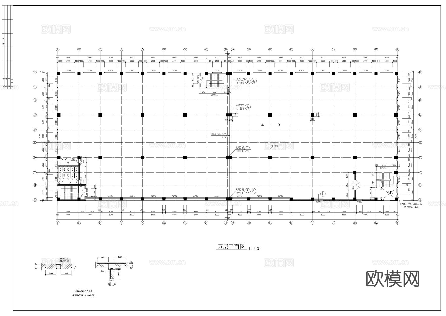 电子厂建筑图cad施工图