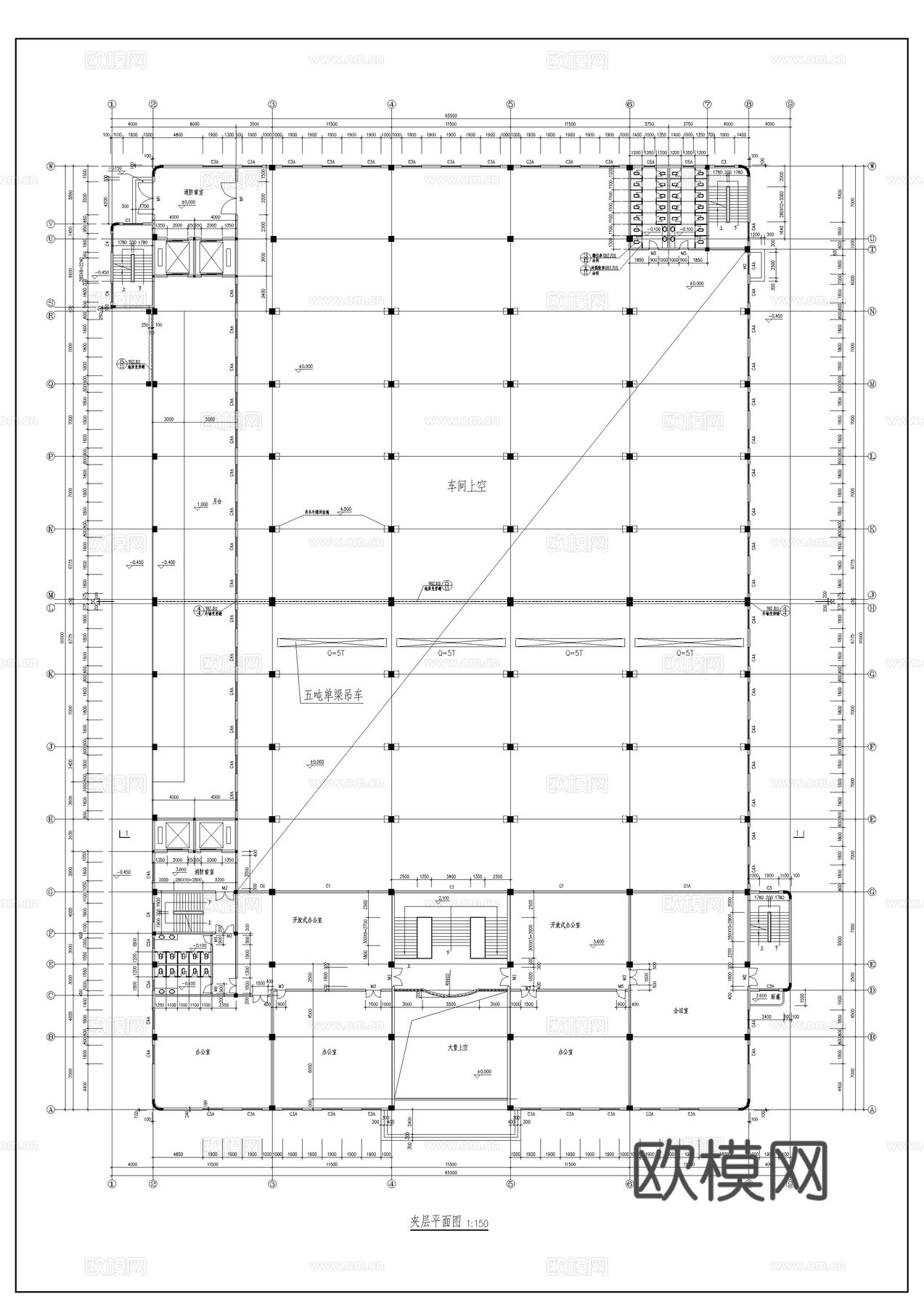 大型厂房建筑图纸cad施工图