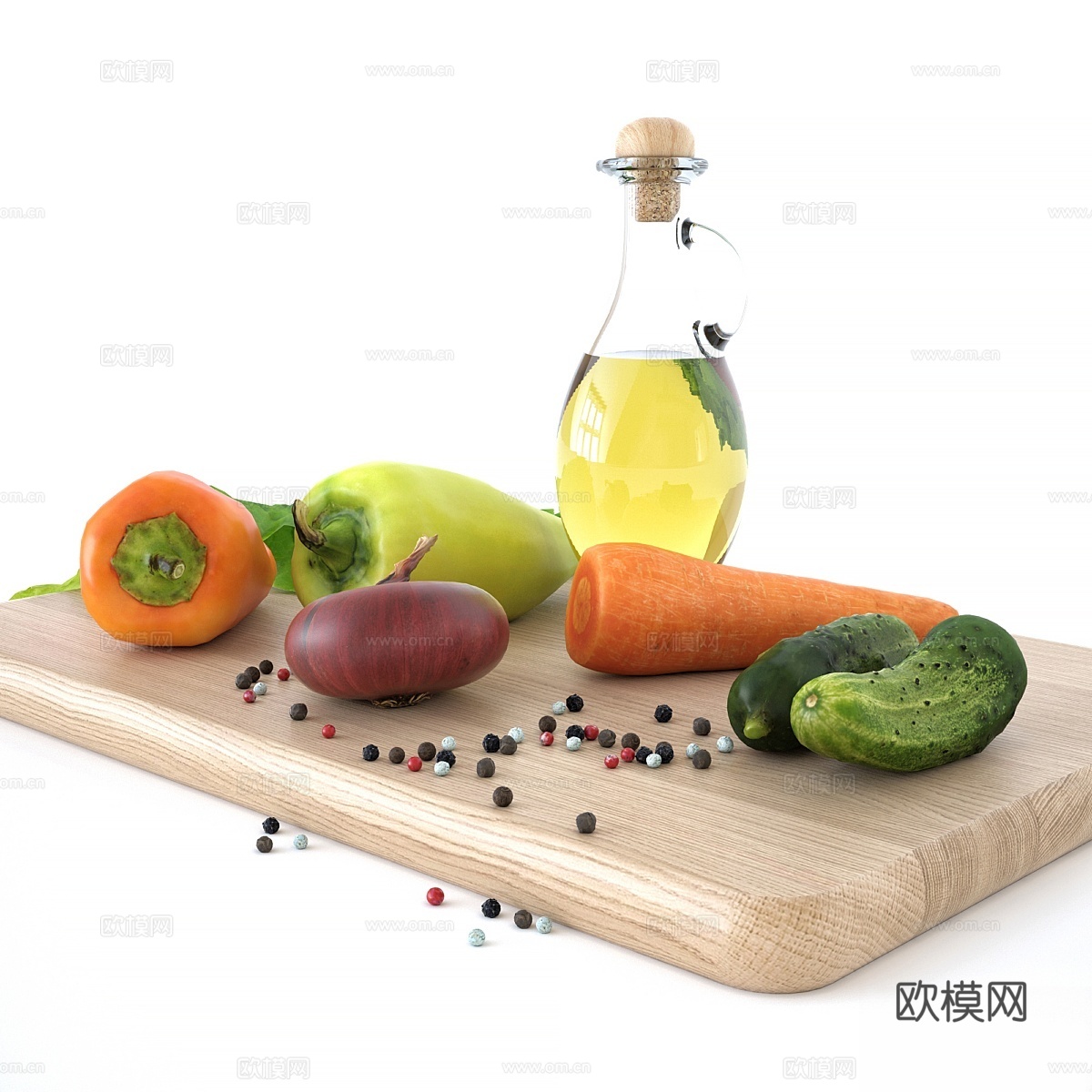 厨房装饰套装 (蔬菜)3d模型