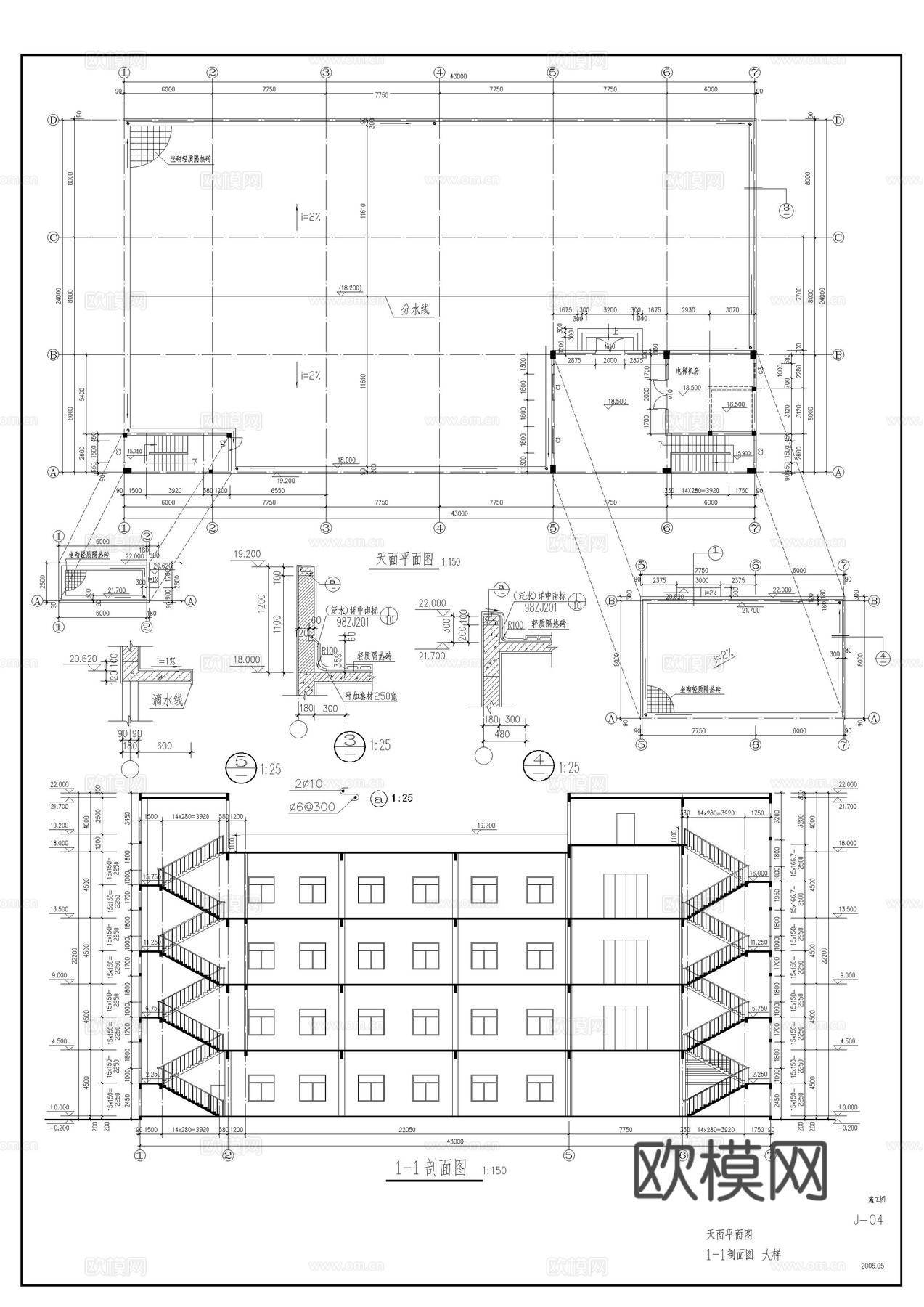 工业厂房建筑图纸cad施工图