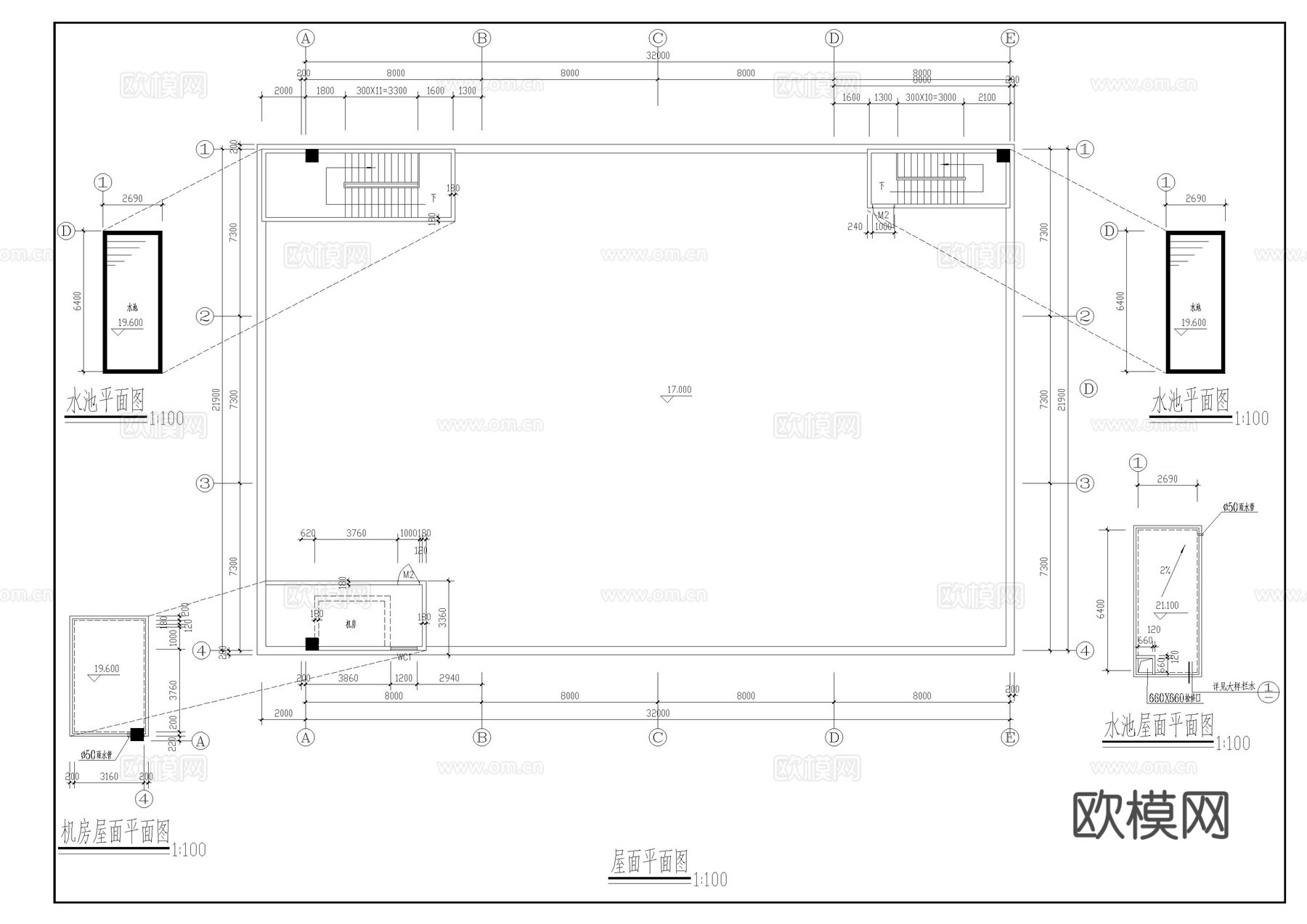 多层厂房建筑图cad施工图