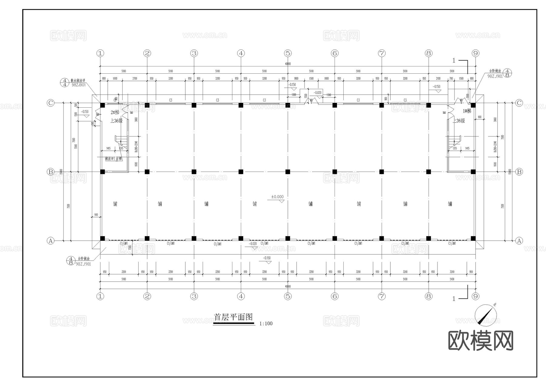 工业厂房建筑图cad施工图