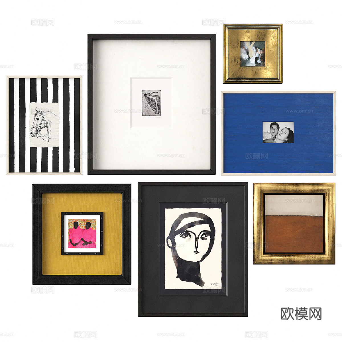 抽象画3d模型下载