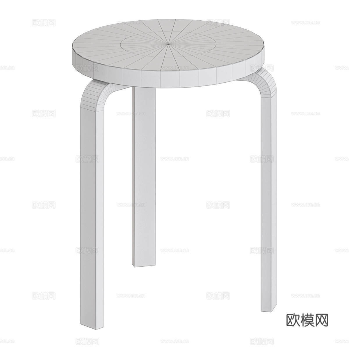 现代北欧儿童圆凳3d模型