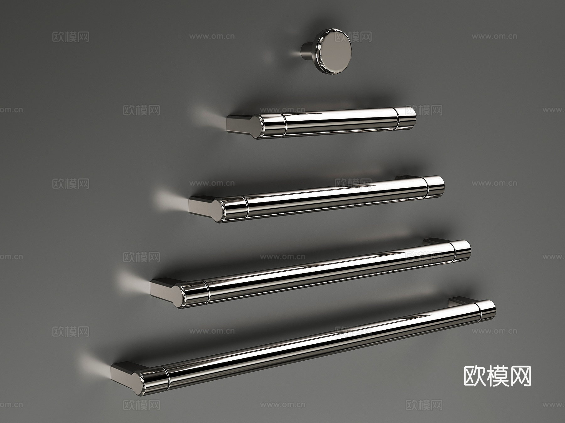 现代轻奢拉手 柜门拉手 门拉手 拉手 毛巾架3d模型