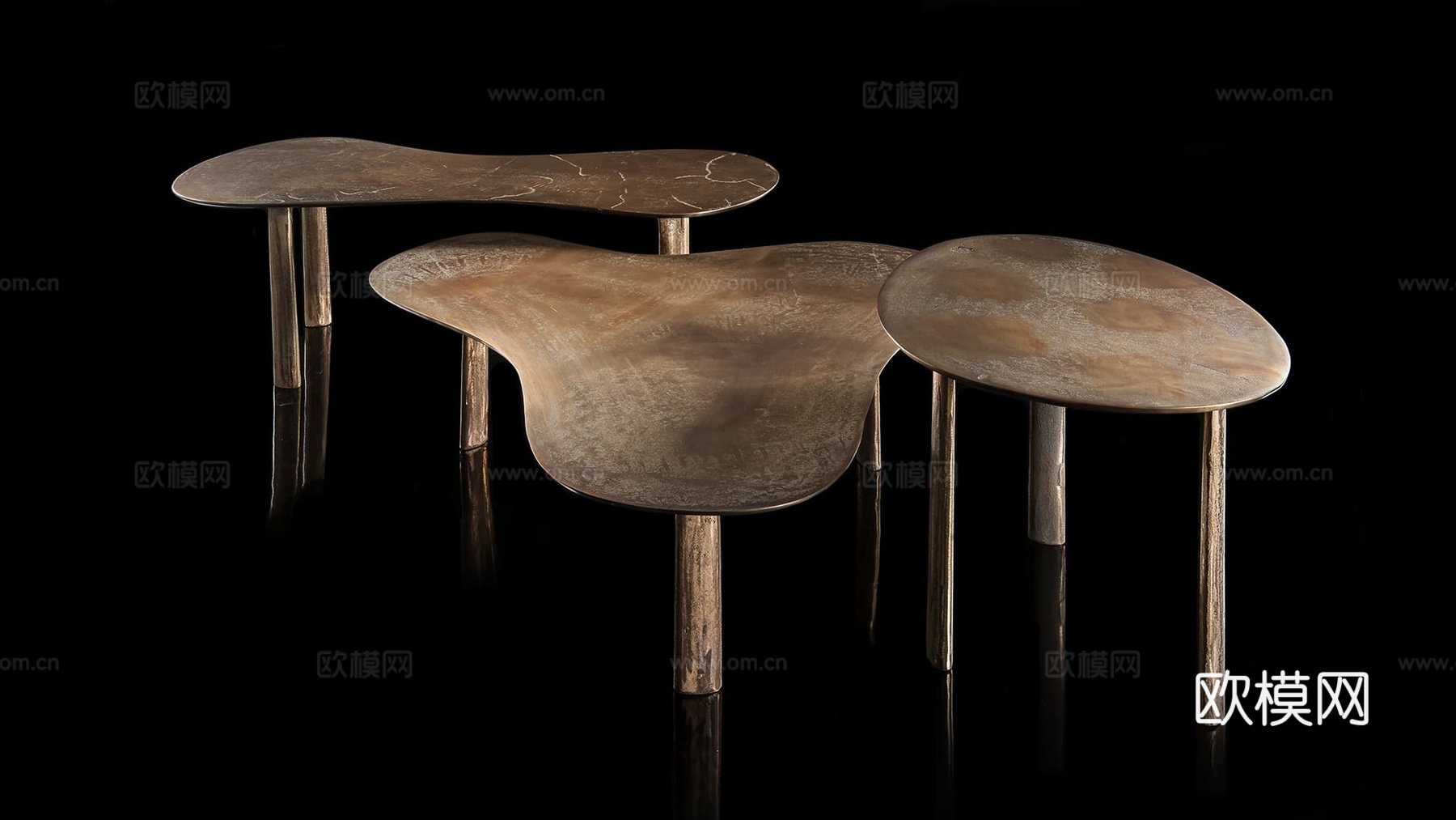 HENGE 轻奢组合茶几3d模型下载（渲染图3）