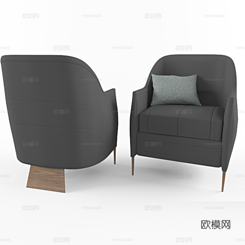 日式休闲沙发椅子3d模型