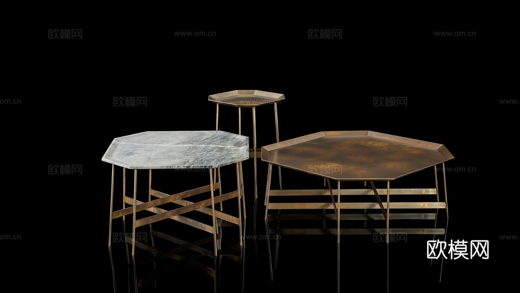 HENGE 组合茶几3d模型下载（渲染图2）