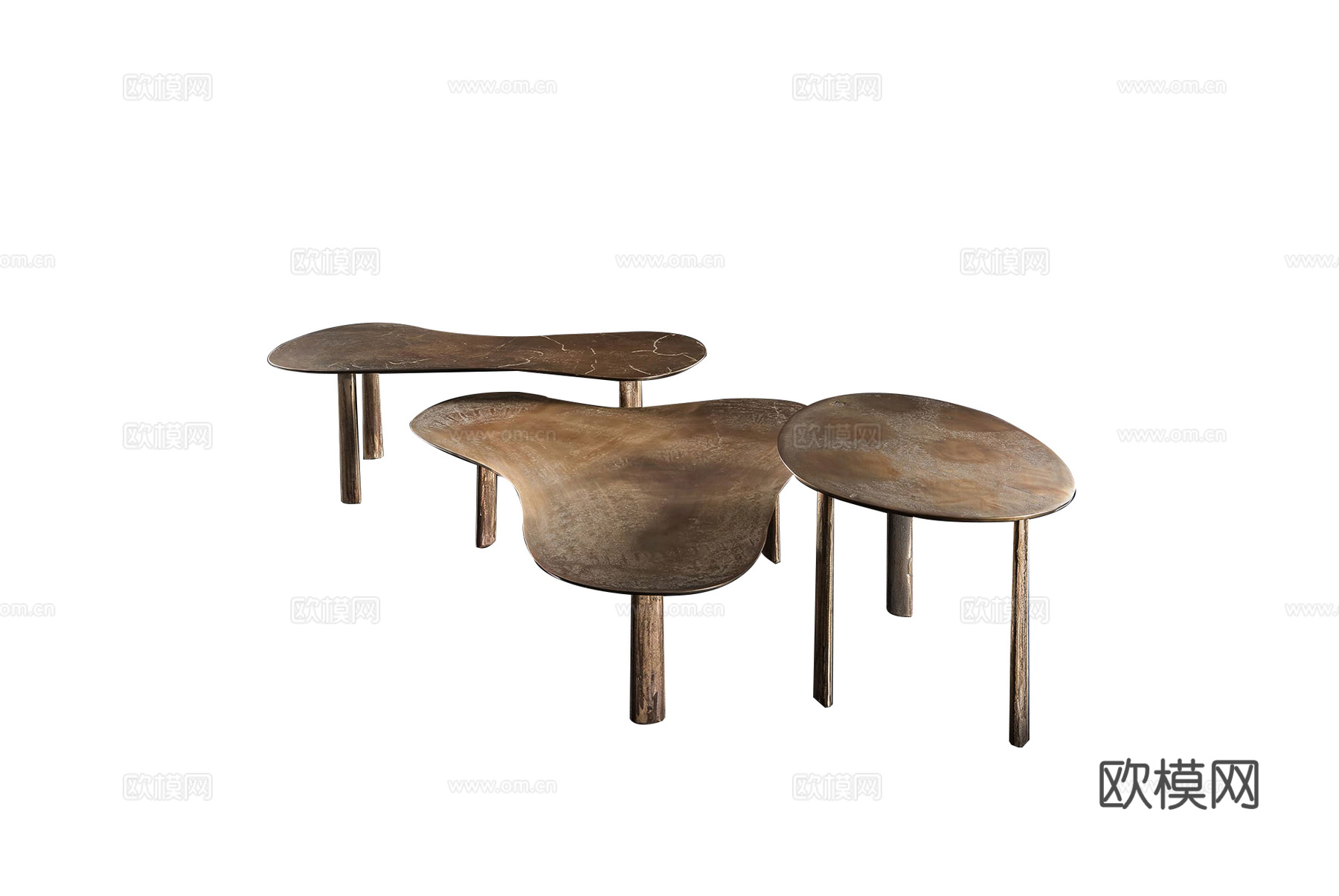HENGE 轻奢组合茶几3d模型下载（渲染图1）